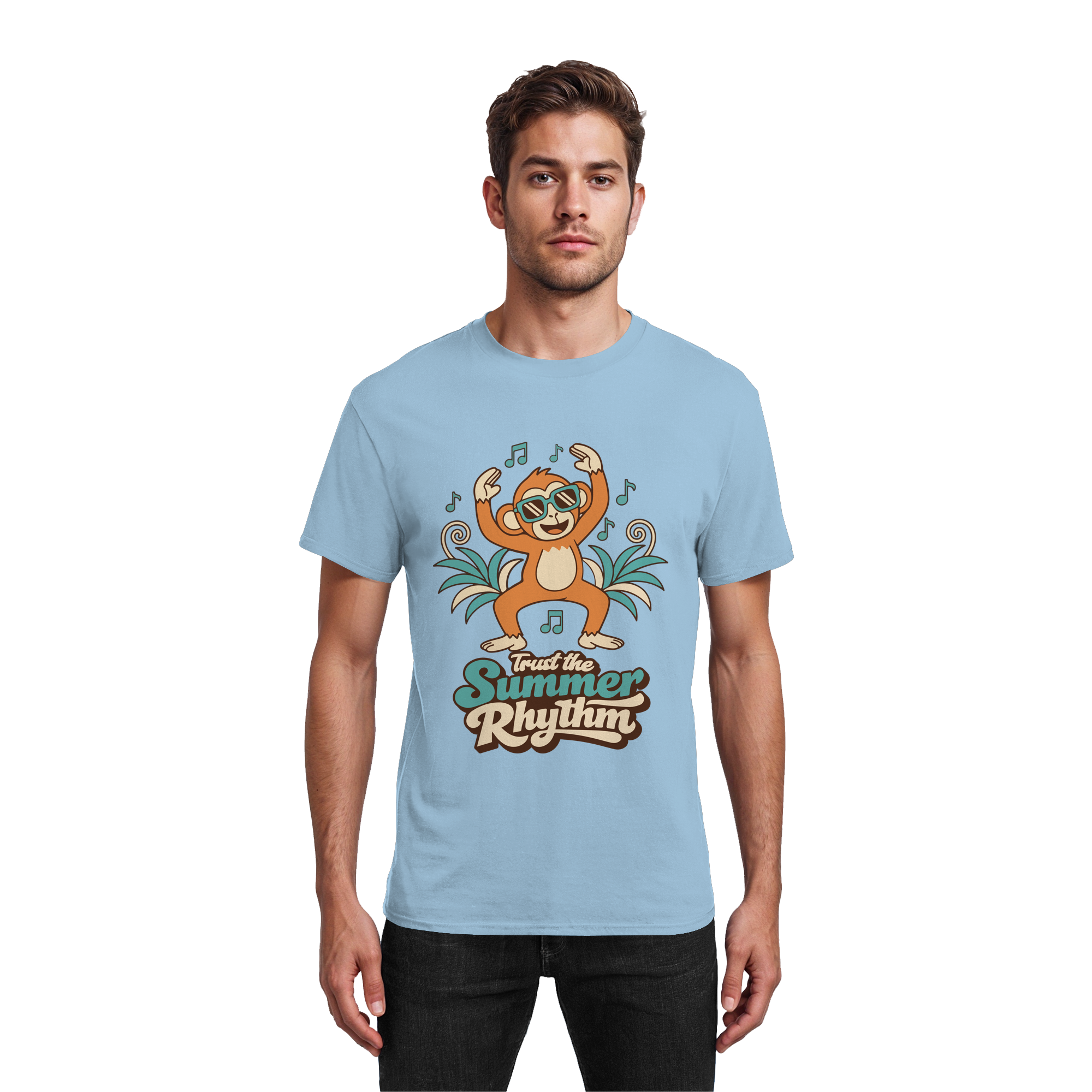 Trust the Summer Rhythm Affe – Tanzender Monkey - Heavy Cotton T-Shirt