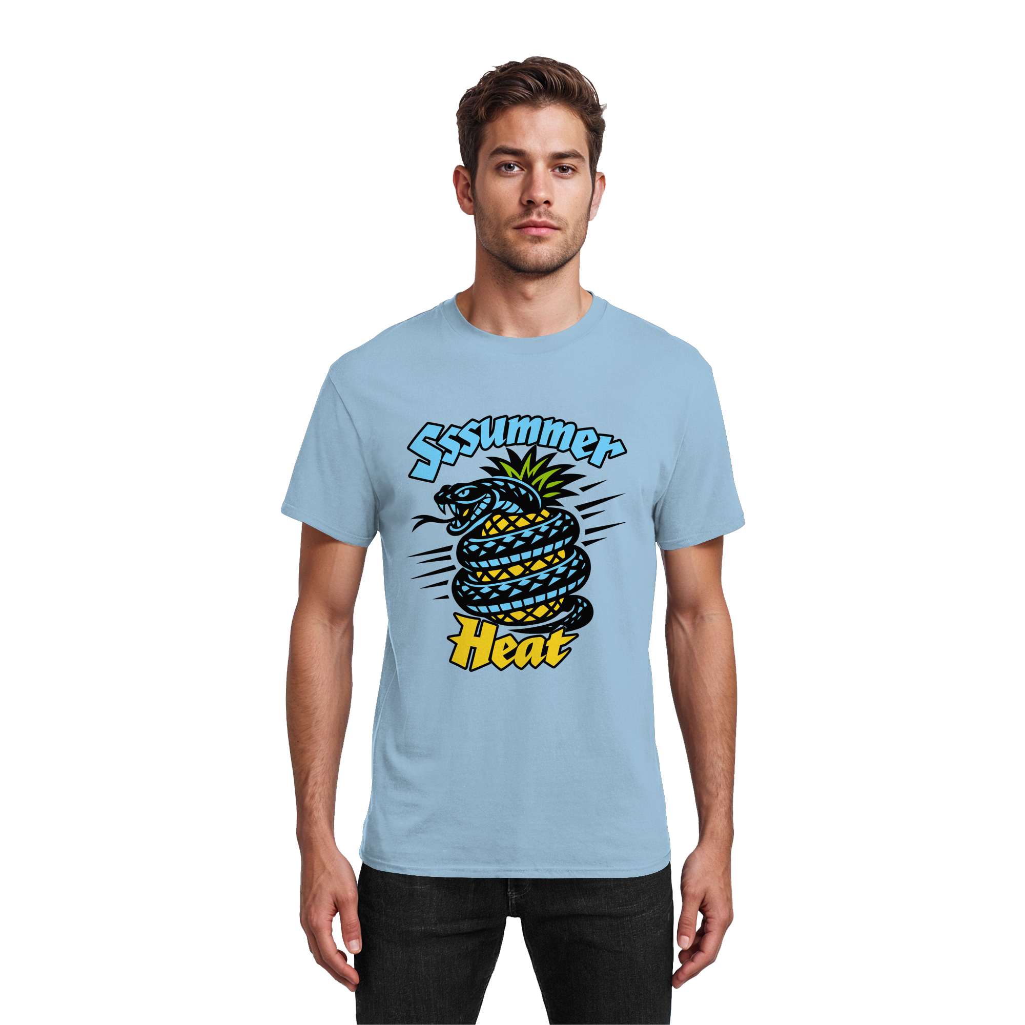 Sssssummer Heat Schlange – Ananas Viper - Heavy Cotton T-Shirt