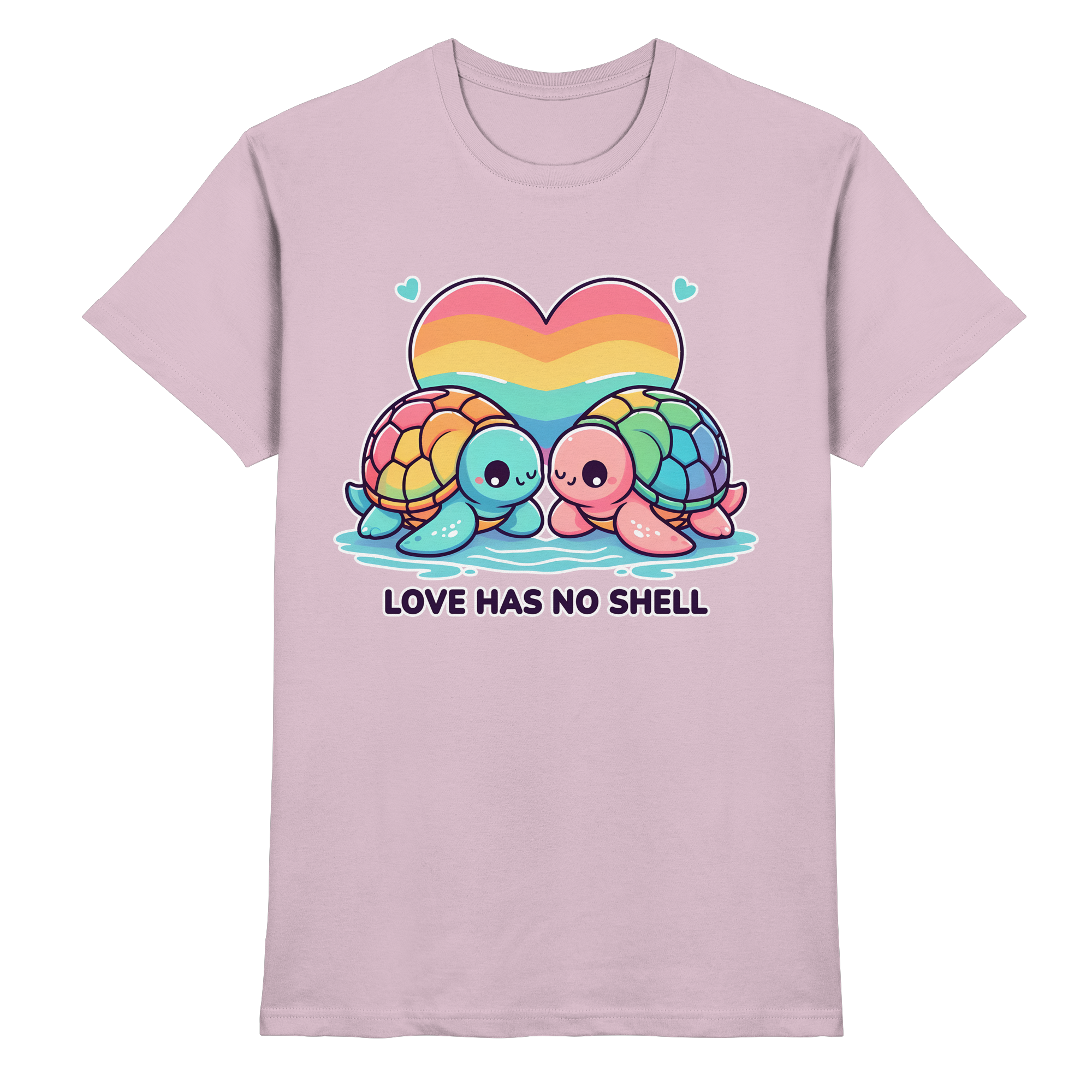 Love Has No Shell – Süße Regenbogen-Schildkröten - Heavy Cotton T-Shirt