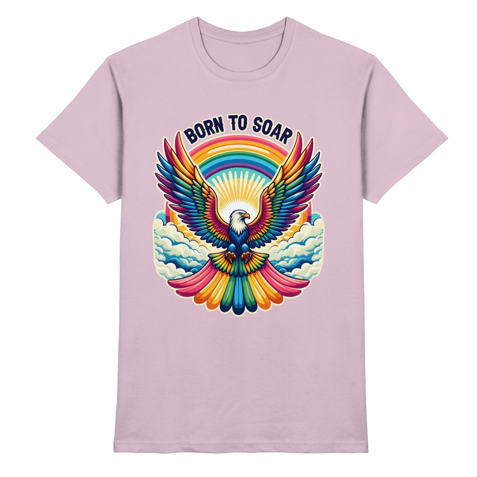 Born to Soar – Farbenprächtiger Adler mit Regenbogenflügeln - Heavy Cotton T-Shirt