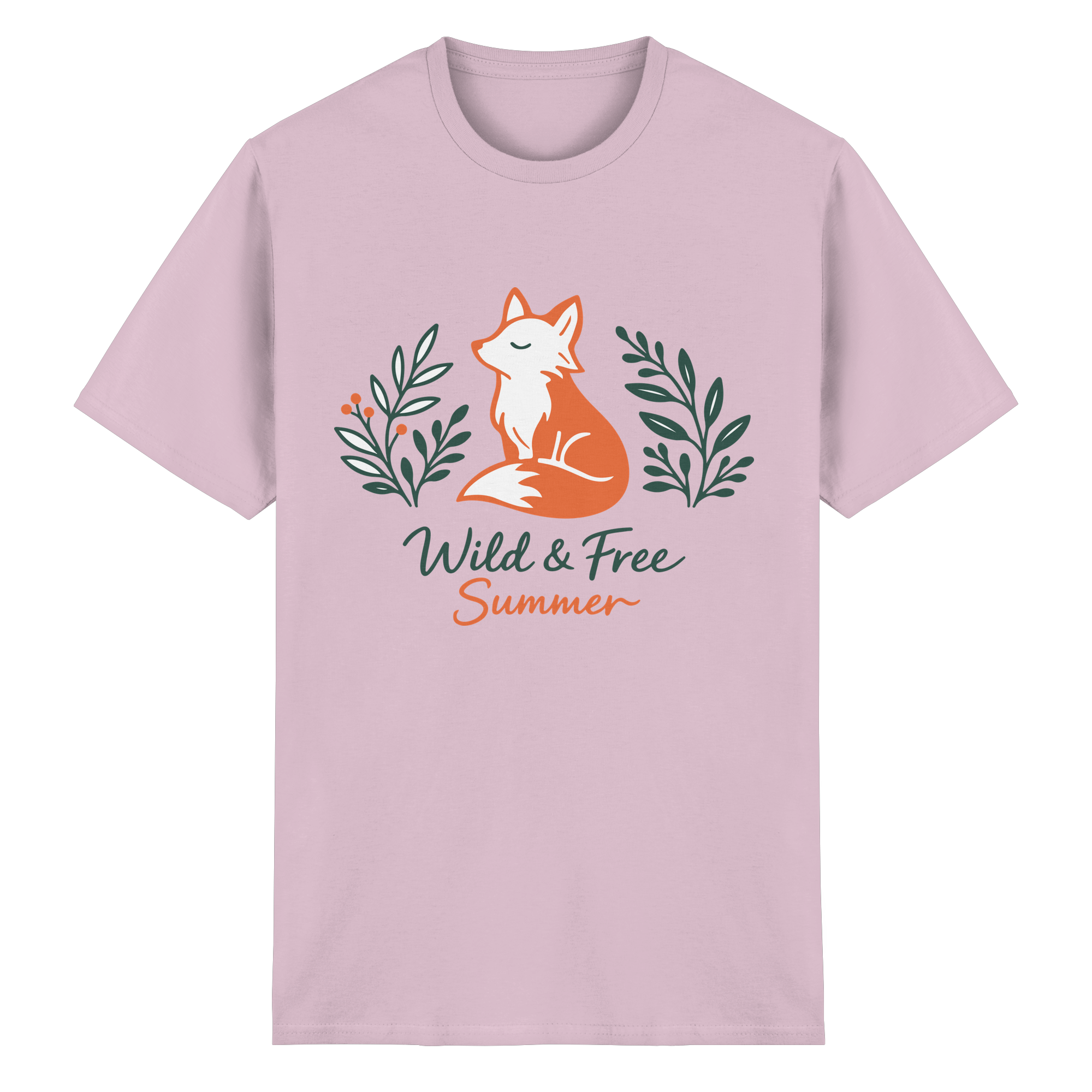 Wild & Free Summer Fuchs – Freiheitsmotiv - Heavy Cotton T-Shirt