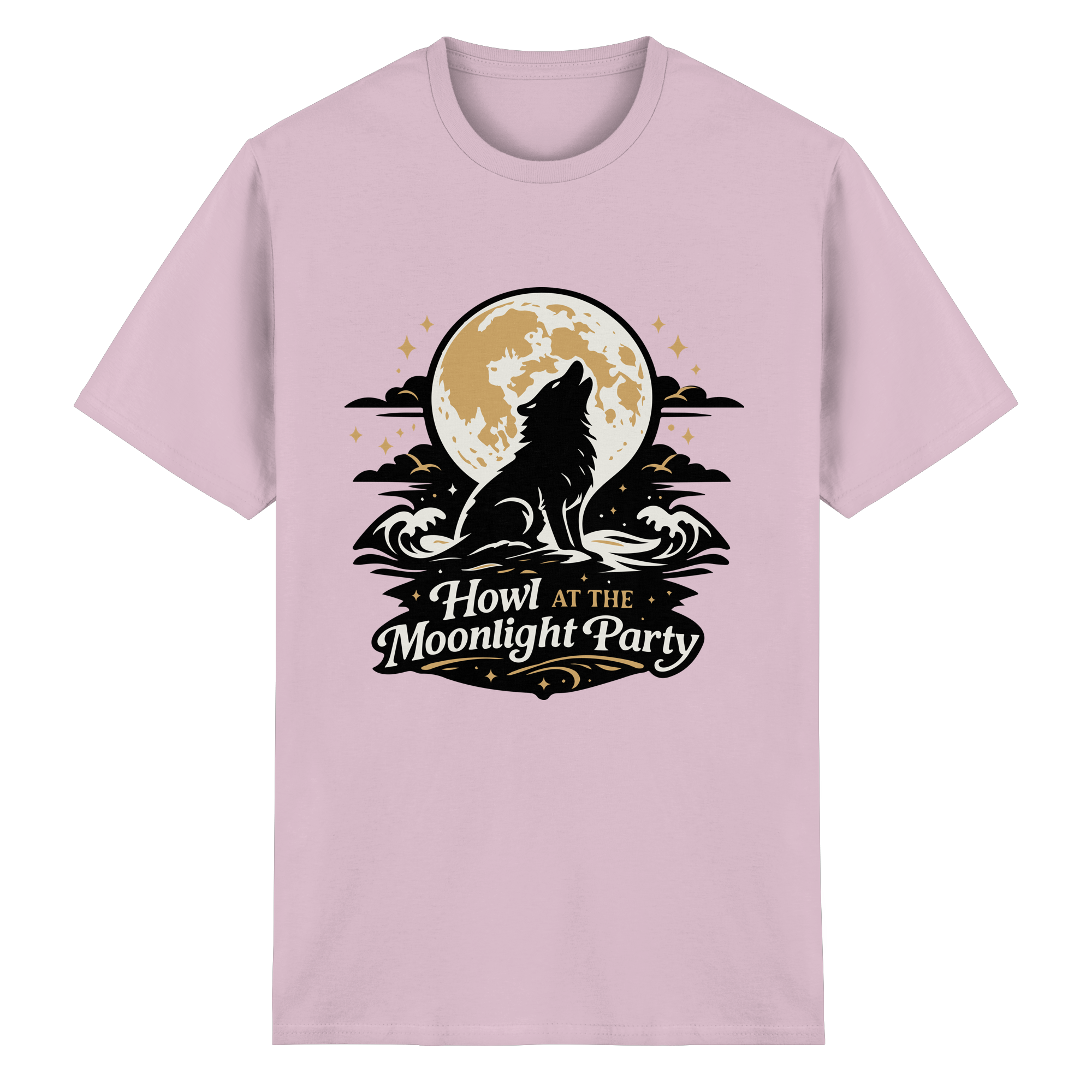 Howl at the Moonlight Party Wolf – Mondheuler Beach - Heavy Cotton T-Shirt