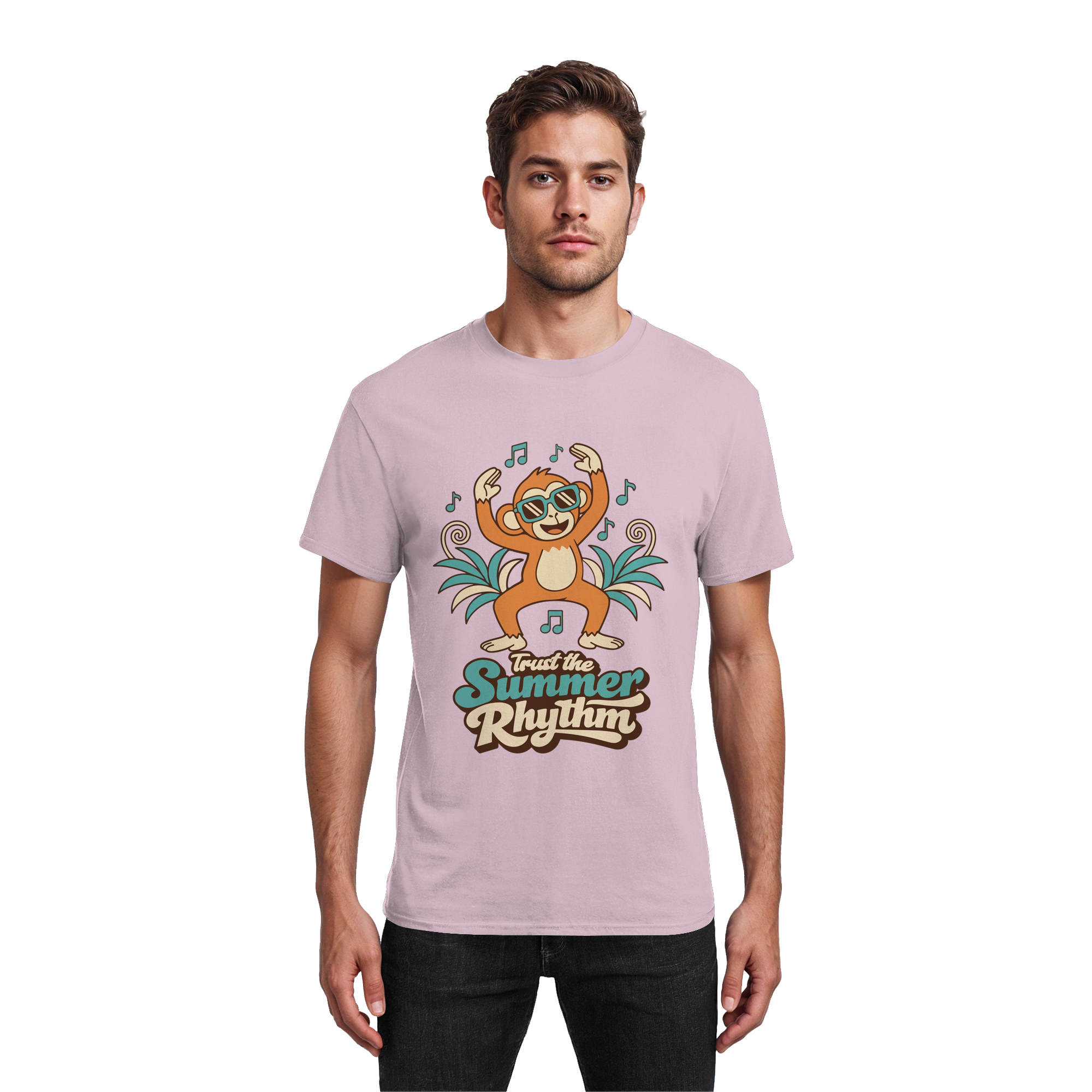 Trust the Summer Rhythm Affe – Tanzender Monkey - Heavy Cotton T-Shirt