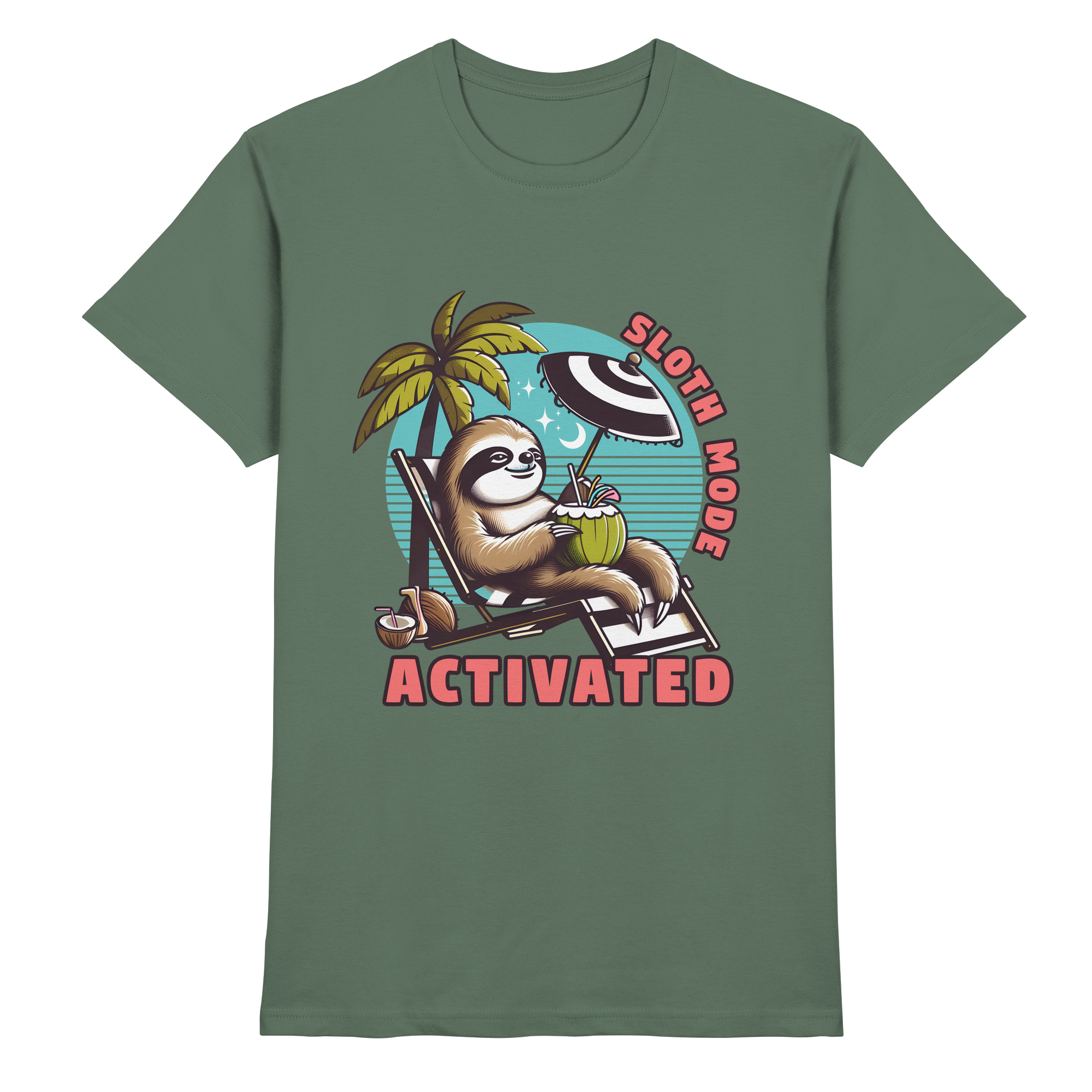 Sloth Mode Activated – Lustiges Faultier-Motiv für entspannte Sommermomente - Heavy Cotton T-Shirt