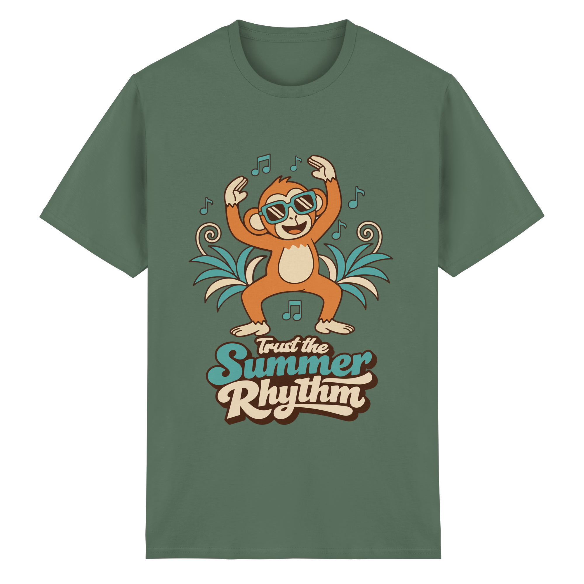 Trust the Summer Rhythm Affe – Tanzender Monkey - Heavy Cotton T-Shirt