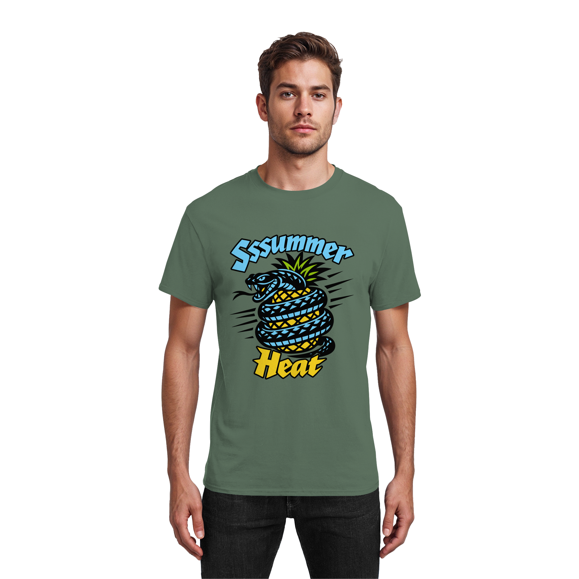 Sssssummer Heat Schlange – Ananas Viper - Heavy Cotton T-Shirt