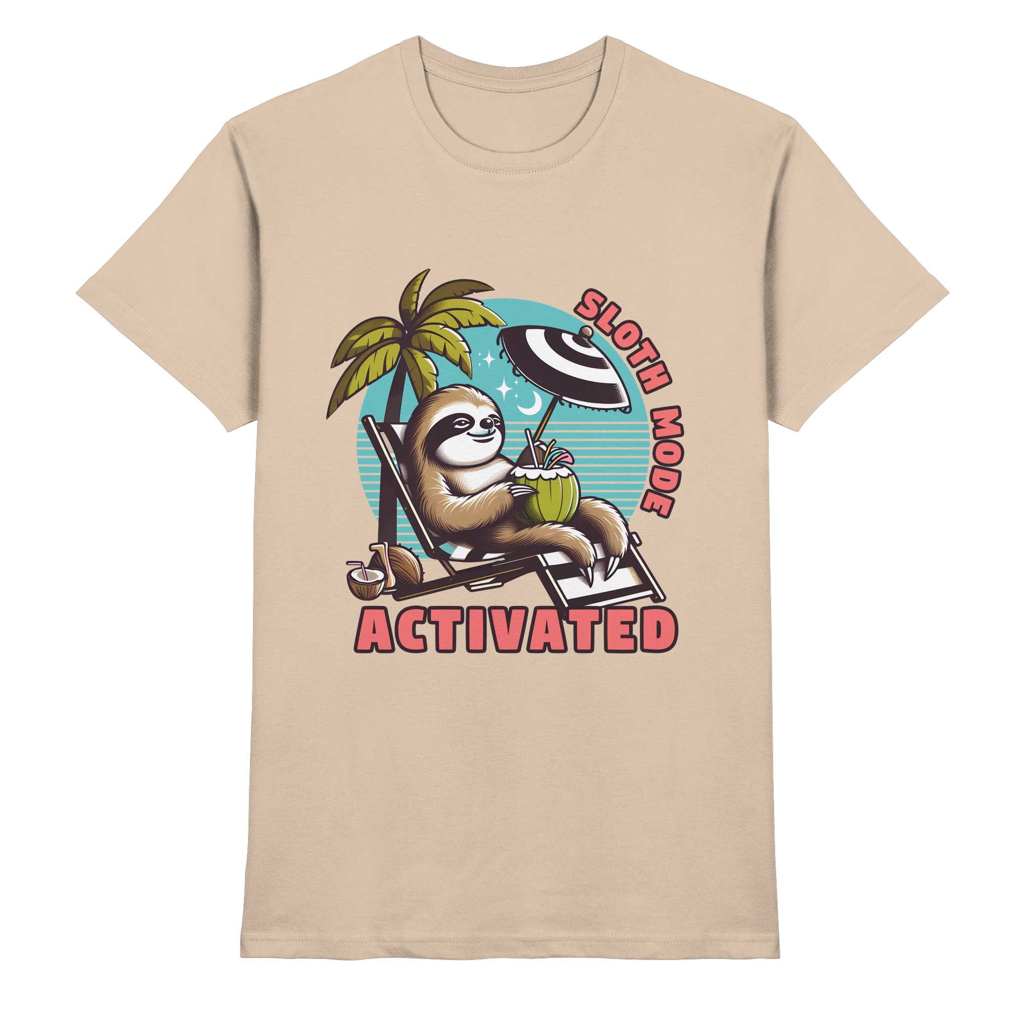 Sloth Mode Activated – Lustiges Faultier-Motiv für entspannte Sommermomente - Heavy Cotton T-Shirt