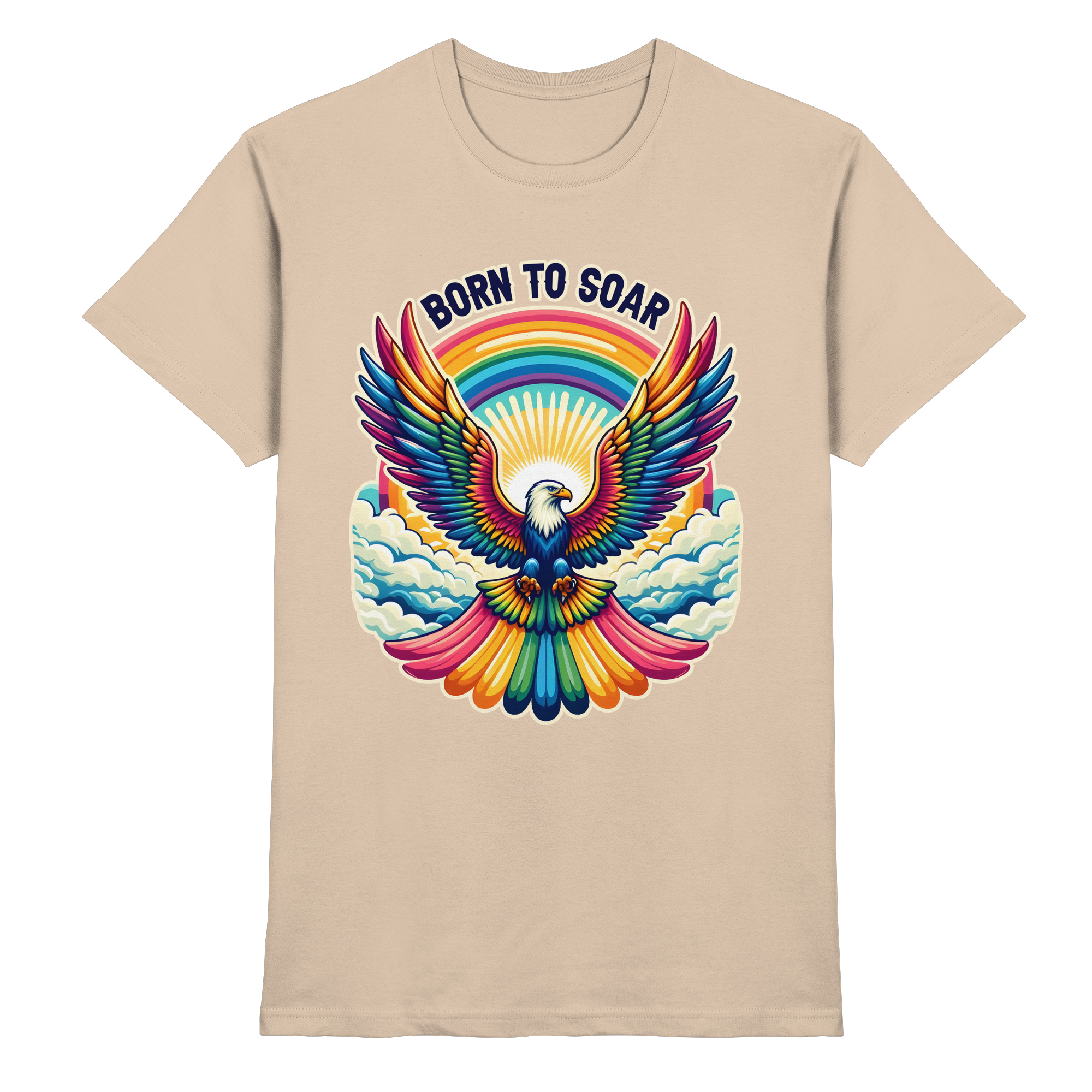 Born to Soar – Farbenprächtiger Adler mit Regenbogenflügeln - Heavy Cotton T-Shirt