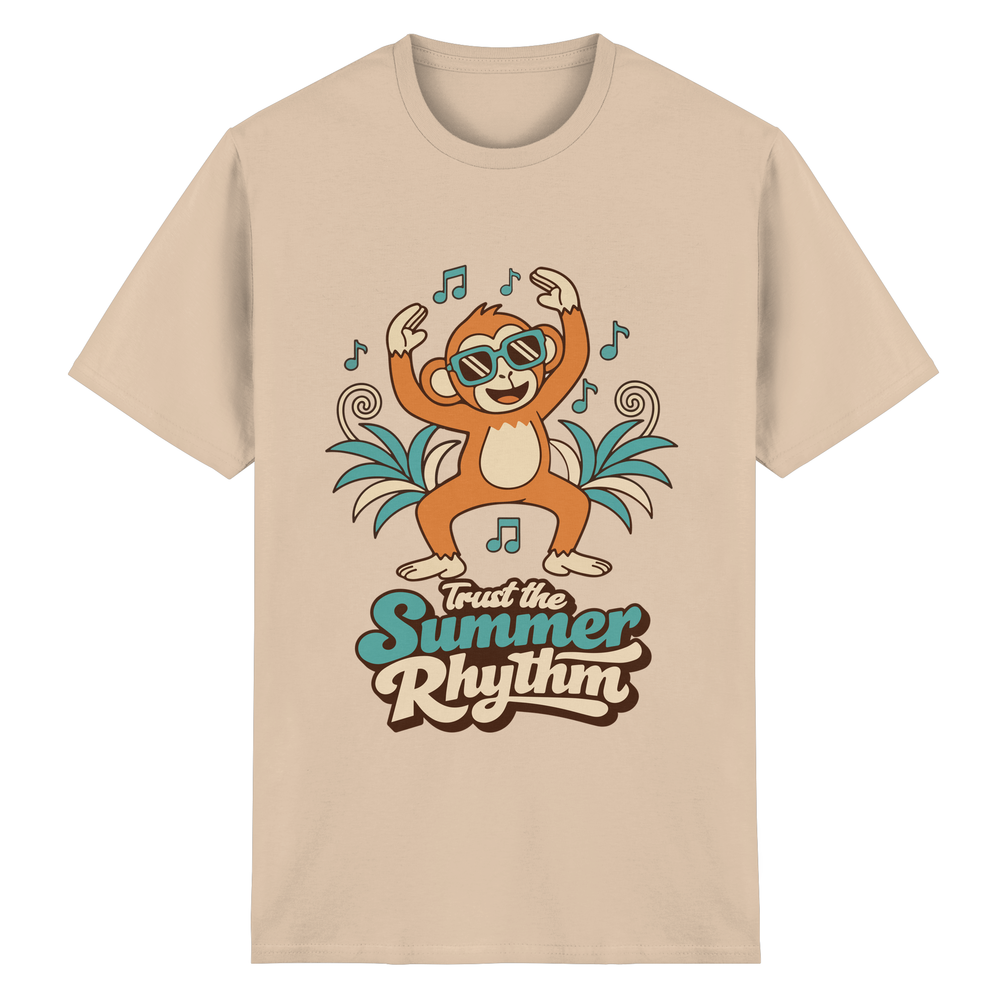 Trust the Summer Rhythm Affe – Tanzender Monkey - Heavy Cotton T-Shirt