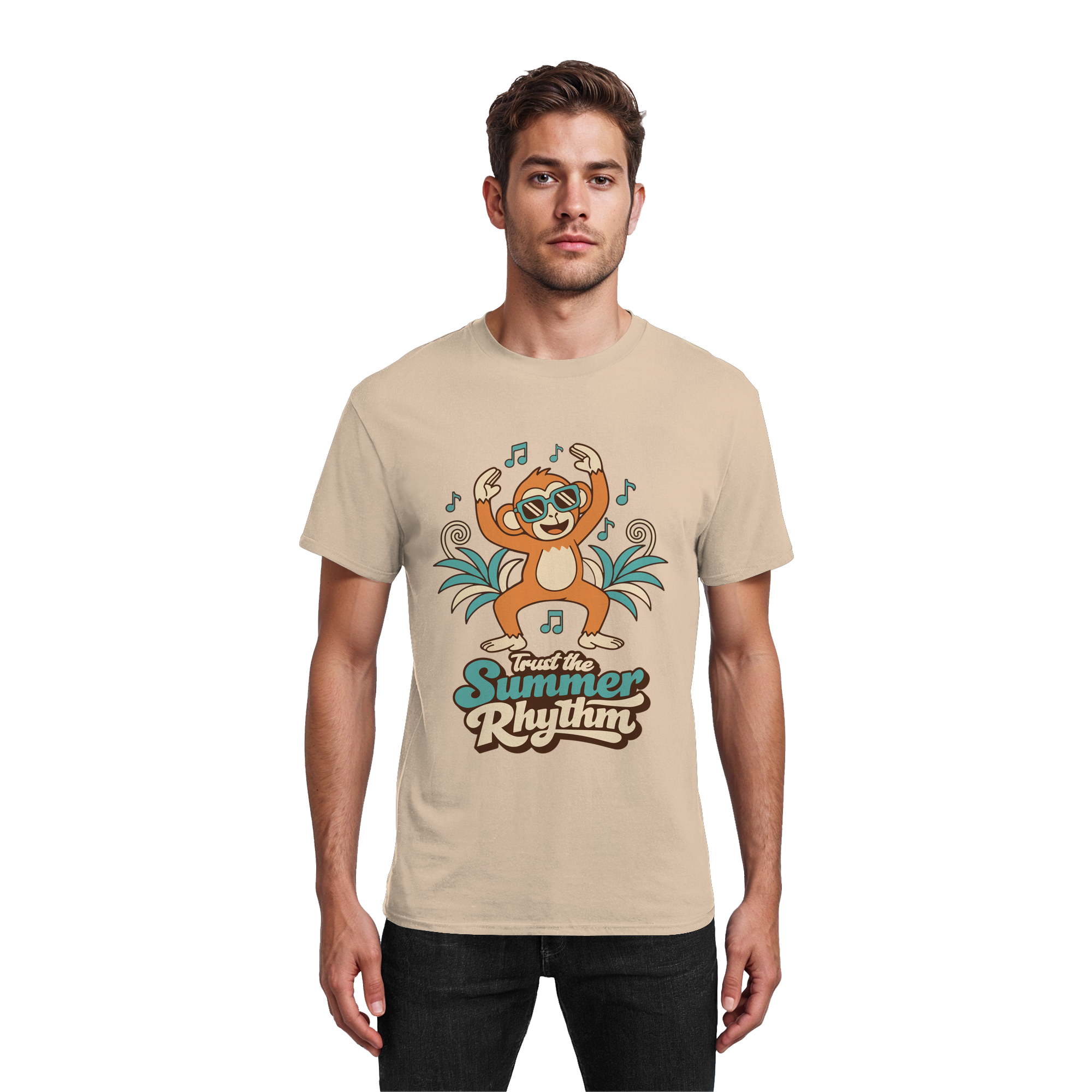 Trust the Summer Rhythm Affe – Tanzender Monkey - Heavy Cotton T-Shirt