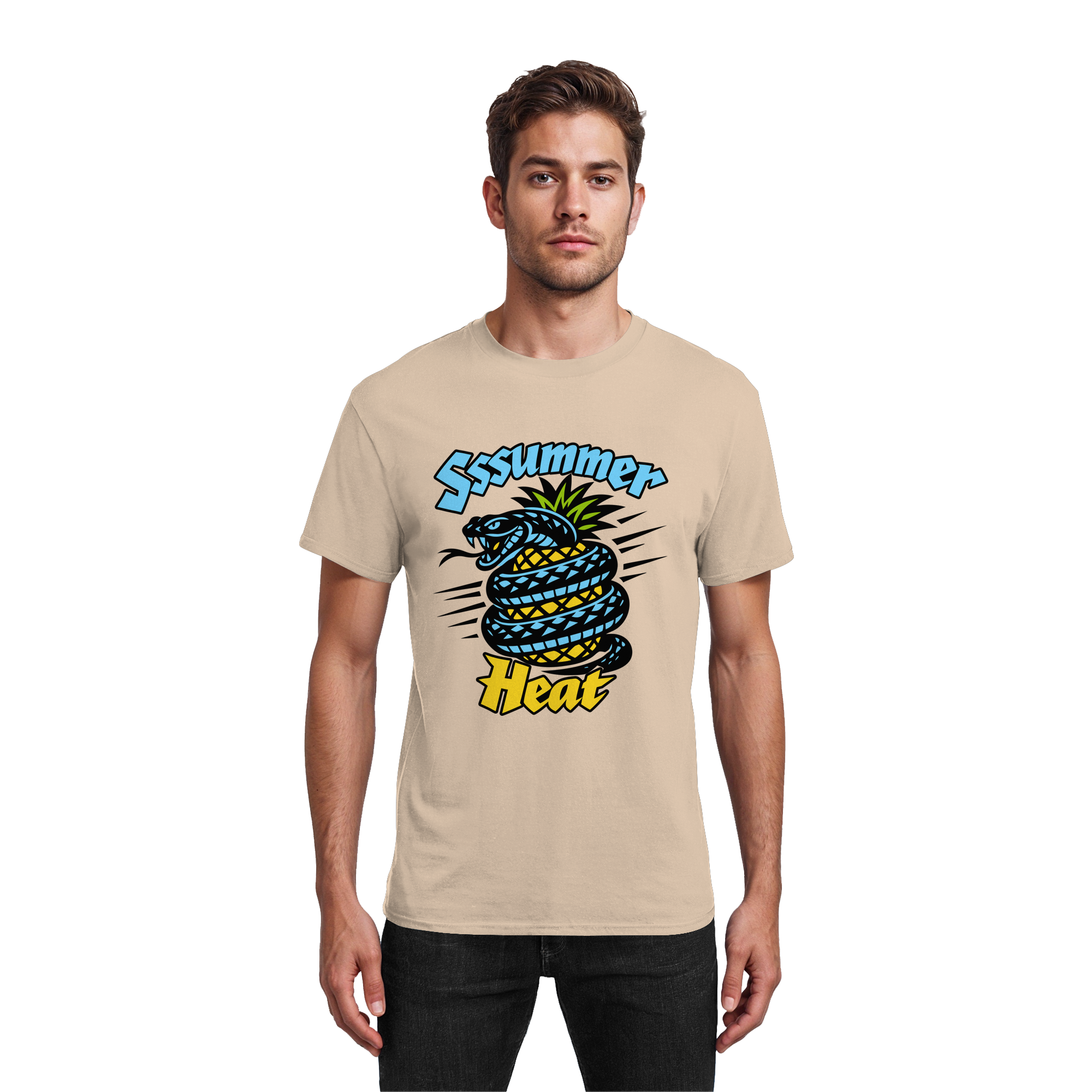 Sssssummer Heat Schlange – Ananas Viper - Heavy Cotton T-Shirt