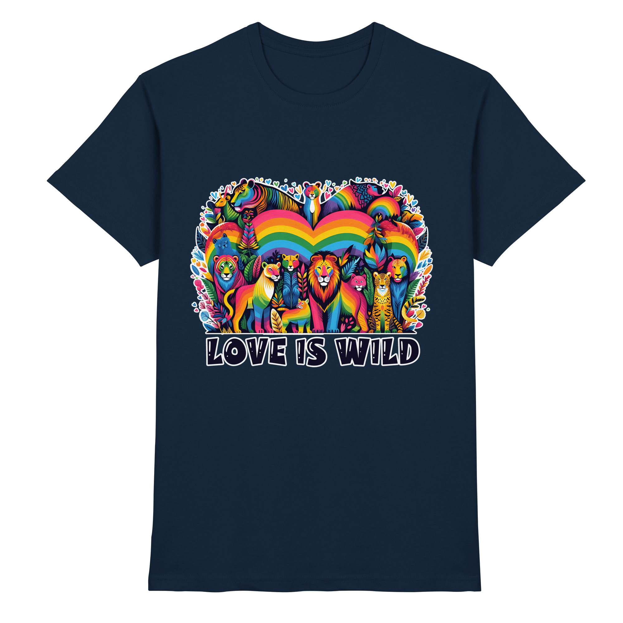 Love Is Wild – Regenbogen-Tierwelt voller Liebe - Heavy Cotton T-Shirt