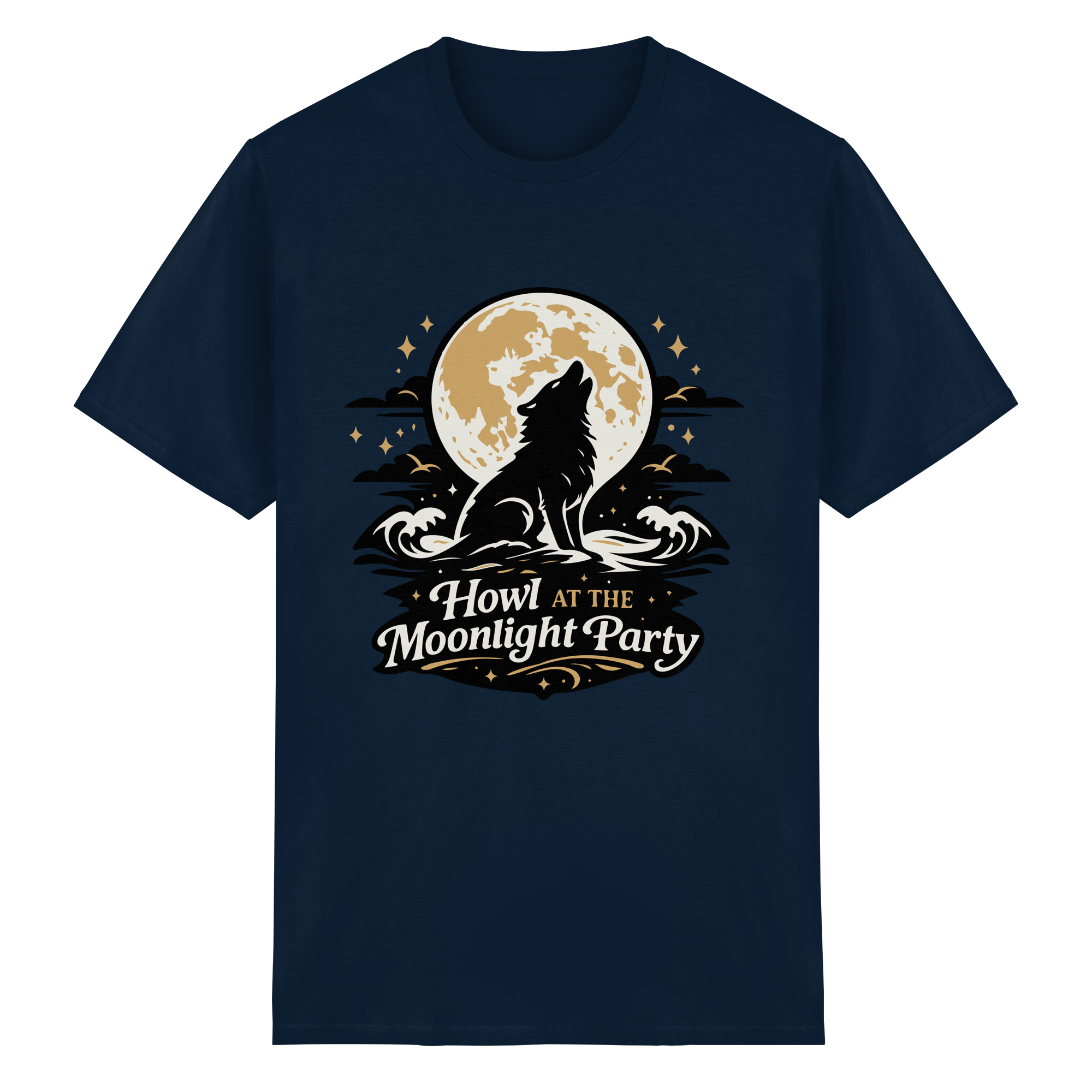 Howl at the Moonlight Party Wolf – Mondheuler Beach - Heavy Cotton T-Shirt
