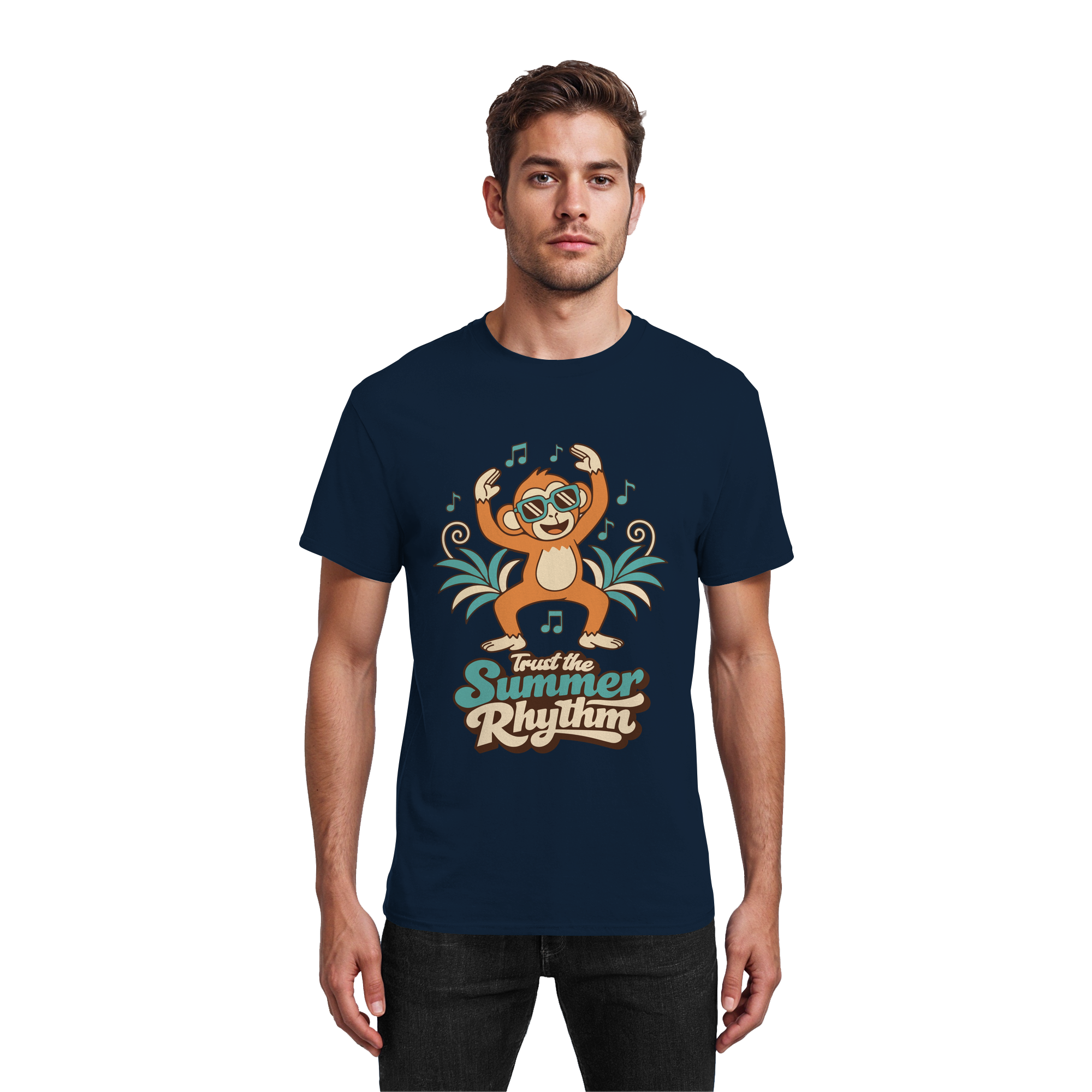 Trust the Summer Rhythm Affe – Tanzender Monkey - Heavy Cotton T-Shirt