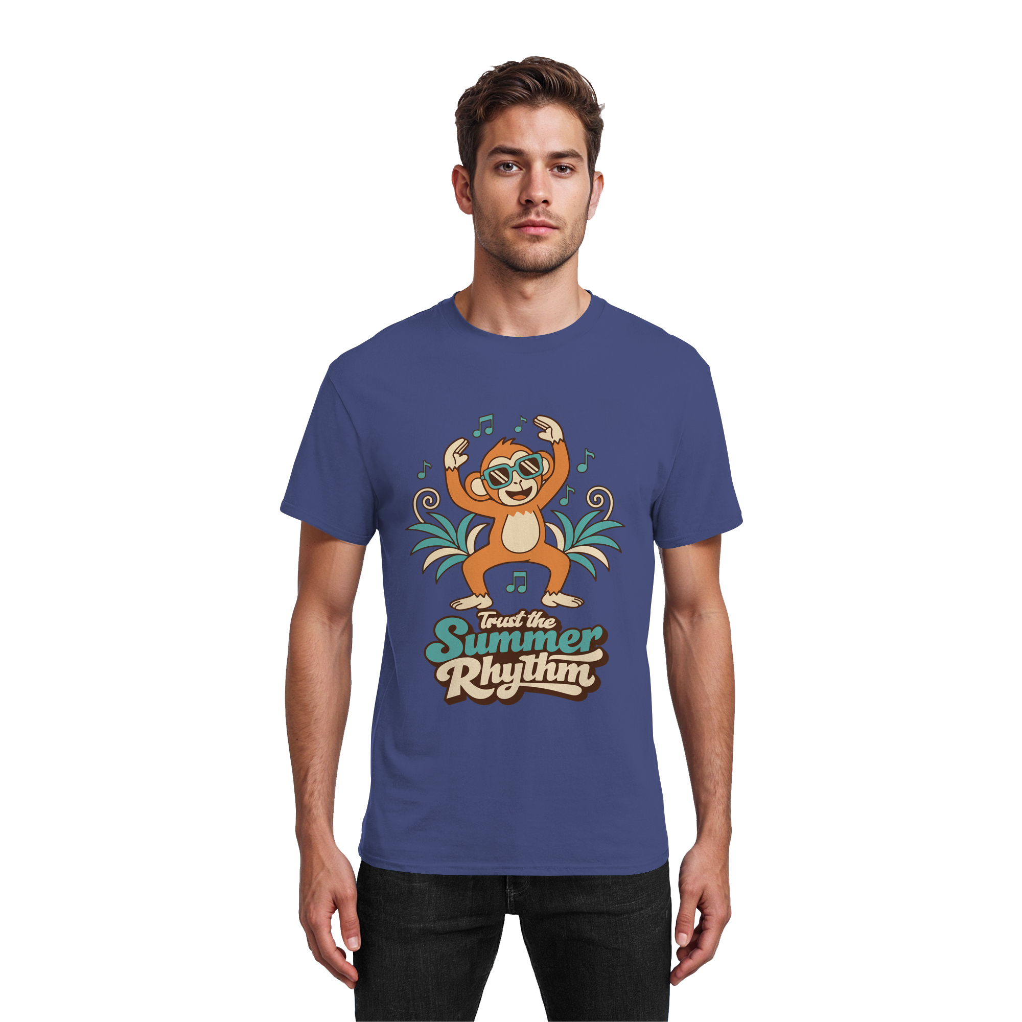 Trust the Summer Rhythm Affe – Tanzender Monkey - Heavy Cotton T-Shirt