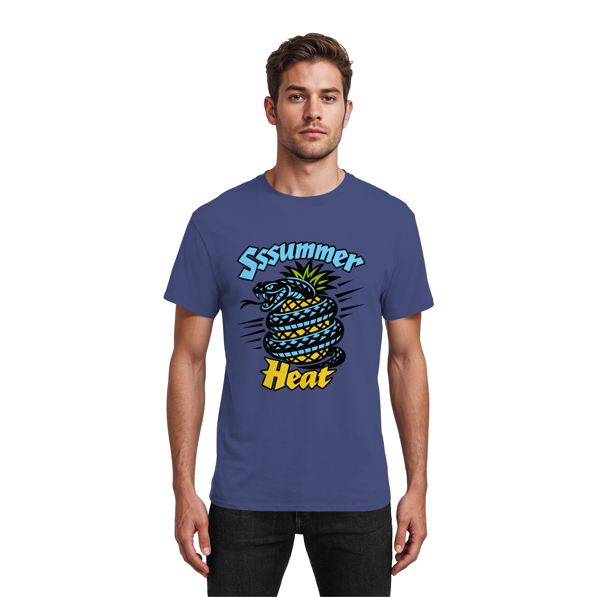 Sssssummer Heat Schlange – Ananas Viper - Heavy Cotton T-Shirt