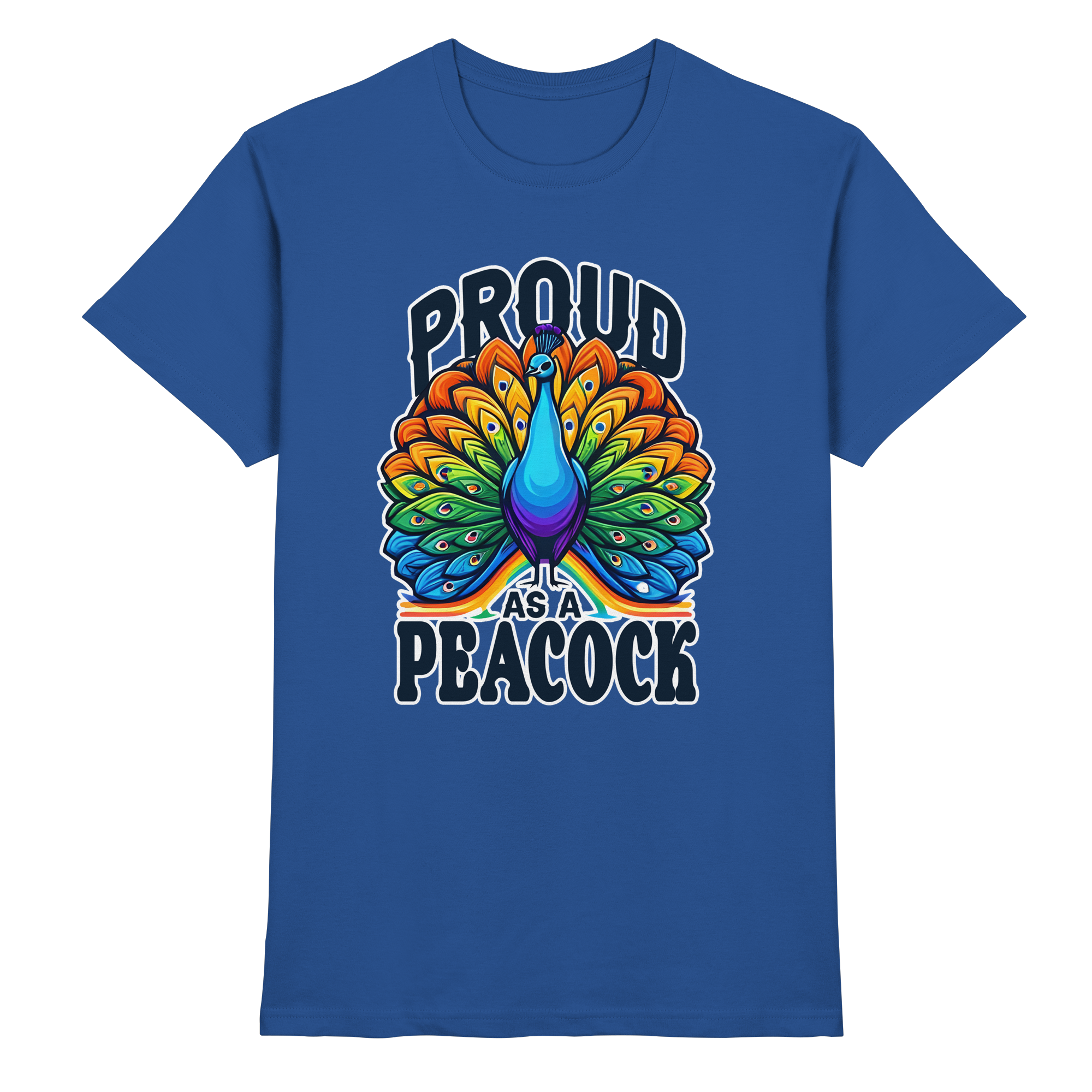 Proud as a Peacock – Strahlender Regenbogen-Pfau - Heavy Cotton T-Shirt