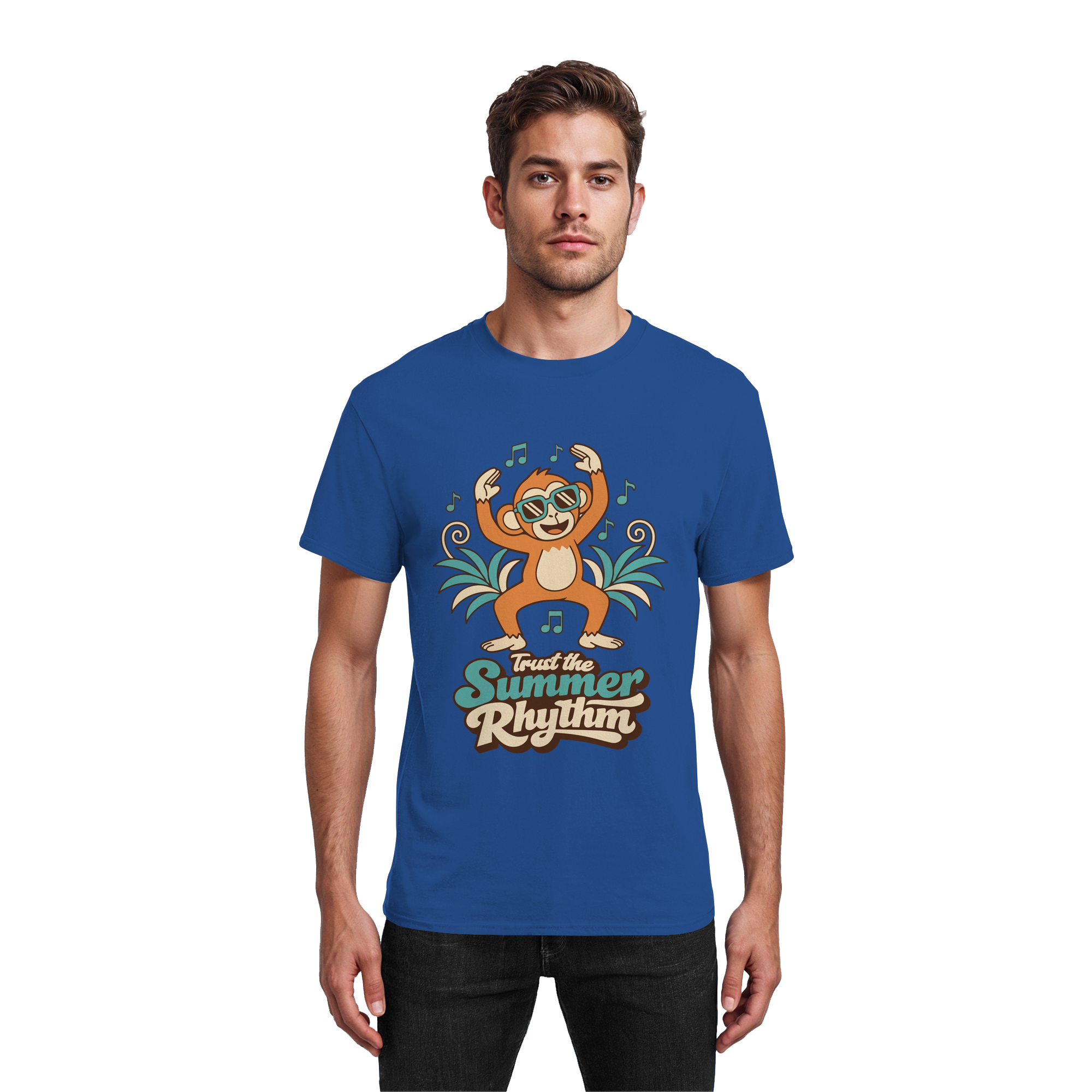 Trust the Summer Rhythm Affe – Tanzender Monkey - Heavy Cotton T-Shirt