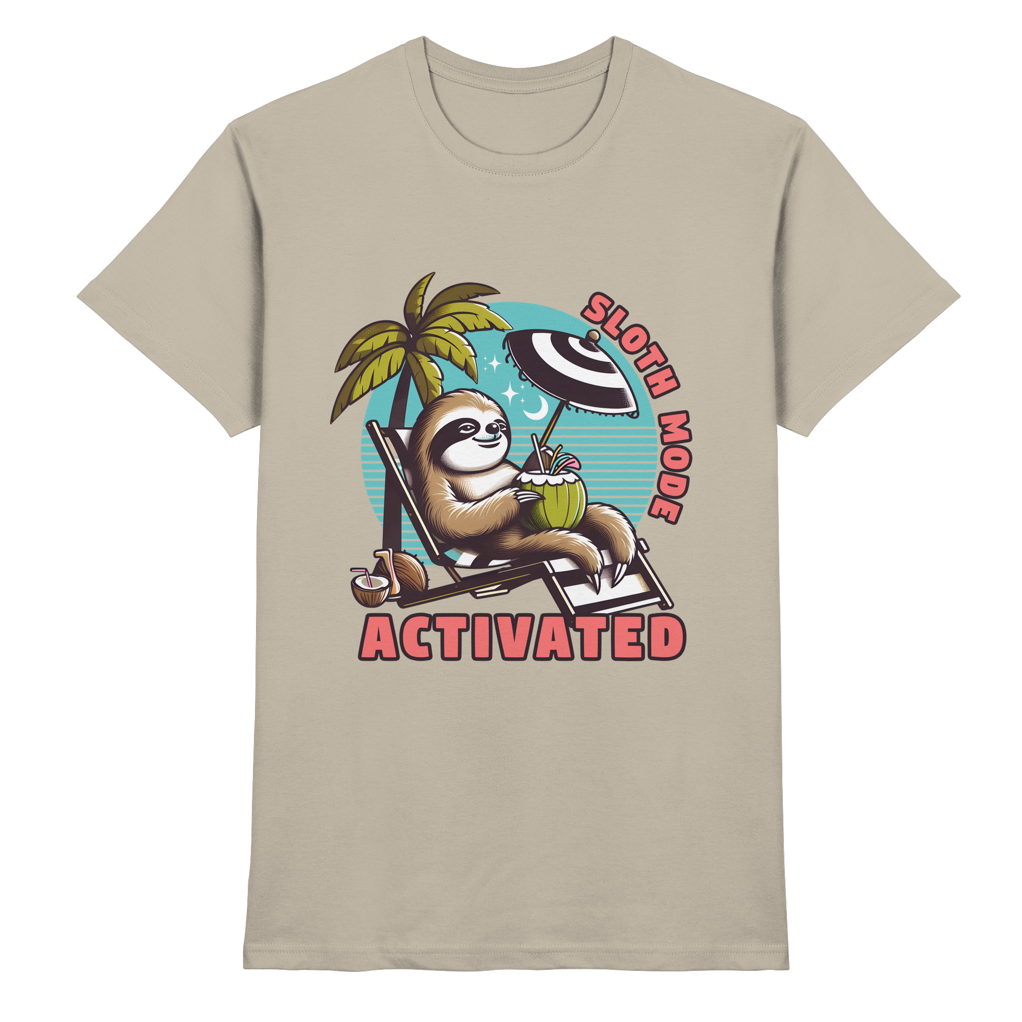 Sloth Mode Activated – Lustiges Faultier-Motiv für entspannte Sommermomente - Heavy Cotton T-Shirt