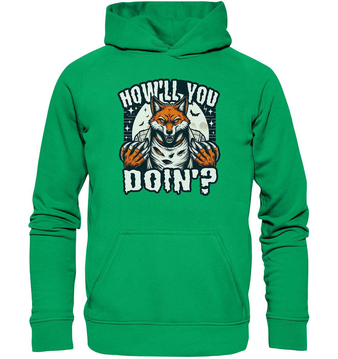 Howl You Doin' – Der wilde Fuchs im Mondlicht! - Kids Premium HoodieFaunaFeels Onlineshophowl