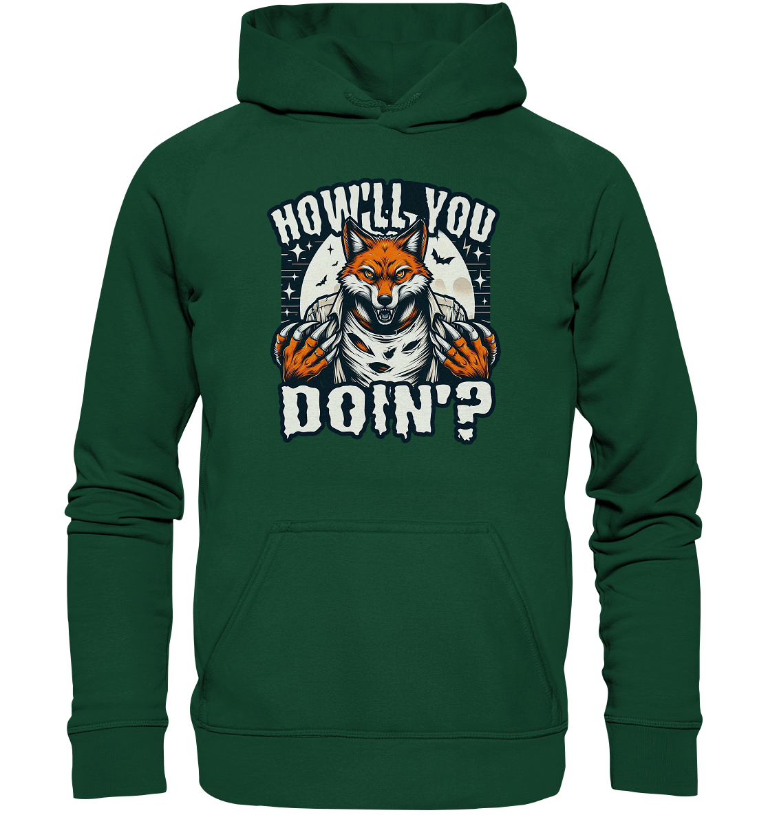 Howl You Doin' – Der wilde Fuchs im Mondlicht! - Kids Premium HoodieFaunaFeels Onlineshophowl