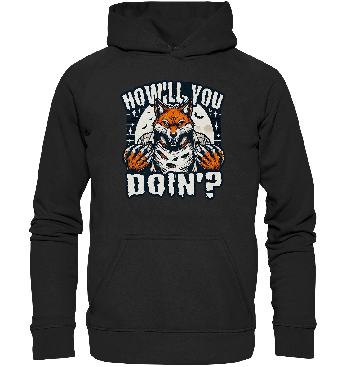 Howl You Doin' – Der wilde Fuchs im Mondlicht! - Kids Premium HoodieFaunaFeels Onlineshophowl