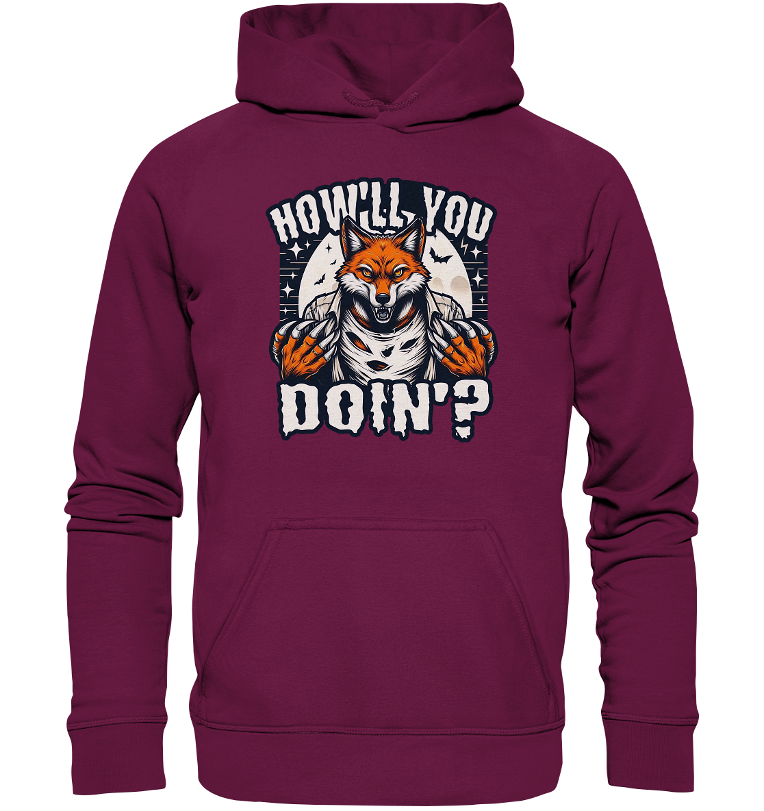Howl You Doin' – Der wilde Fuchs im Mondlicht! - Kids Premium HoodieFaunaFeels Onlineshophowl