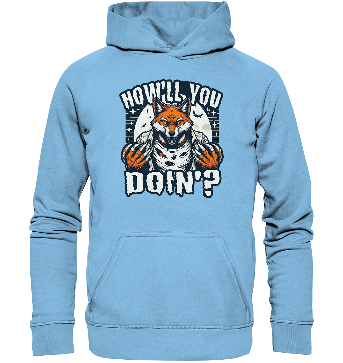Howl You Doin' – Der wilde Fuchs im Mondlicht! - Kids Premium HoodieFaunaFeels Onlineshophowl