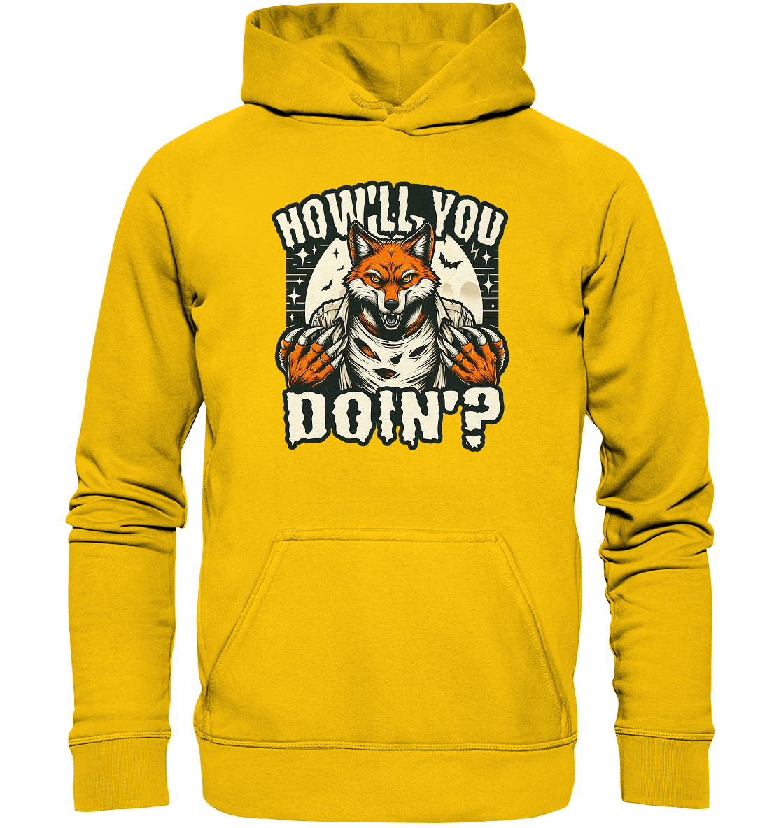 Howl You Doin' – Der wilde Fuchs im Mondlicht! - Kids Premium HoodieFaunaFeels Onlineshophowl