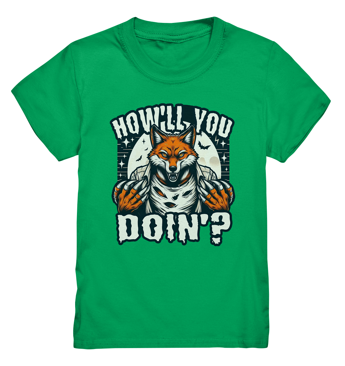 Howl You Doin' – Der wilde Fuchs im Mondlicht! - Kids Premium ShirtFaunaFeels Onlineshophowl