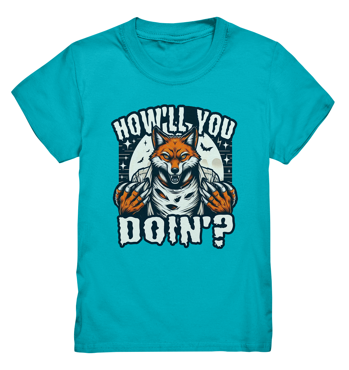Howl You Doin' – Der wilde Fuchs im Mondlicht! - Kids Premium ShirtFaunaFeels Onlineshophowl