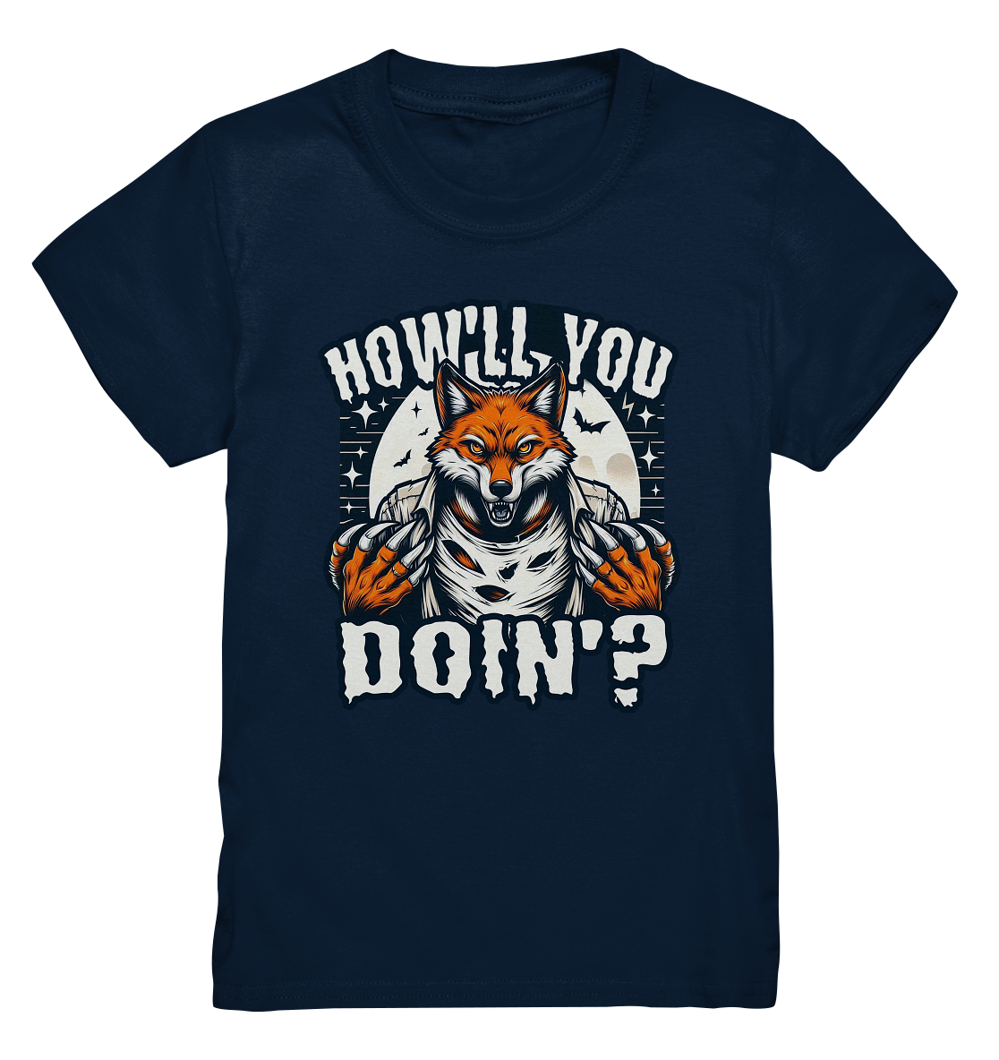 Howl You Doin' – Der wilde Fuchs im Mondlicht! - Kids Premium ShirtFaunaFeels Onlineshophowl