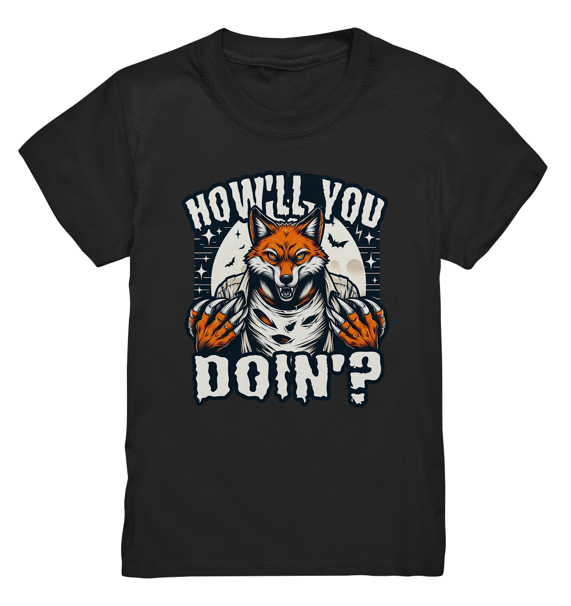 Howl You Doin' – Der wilde Fuchs im Mondlicht! - Kids Premium ShirtFaunaFeels Onlineshophowl