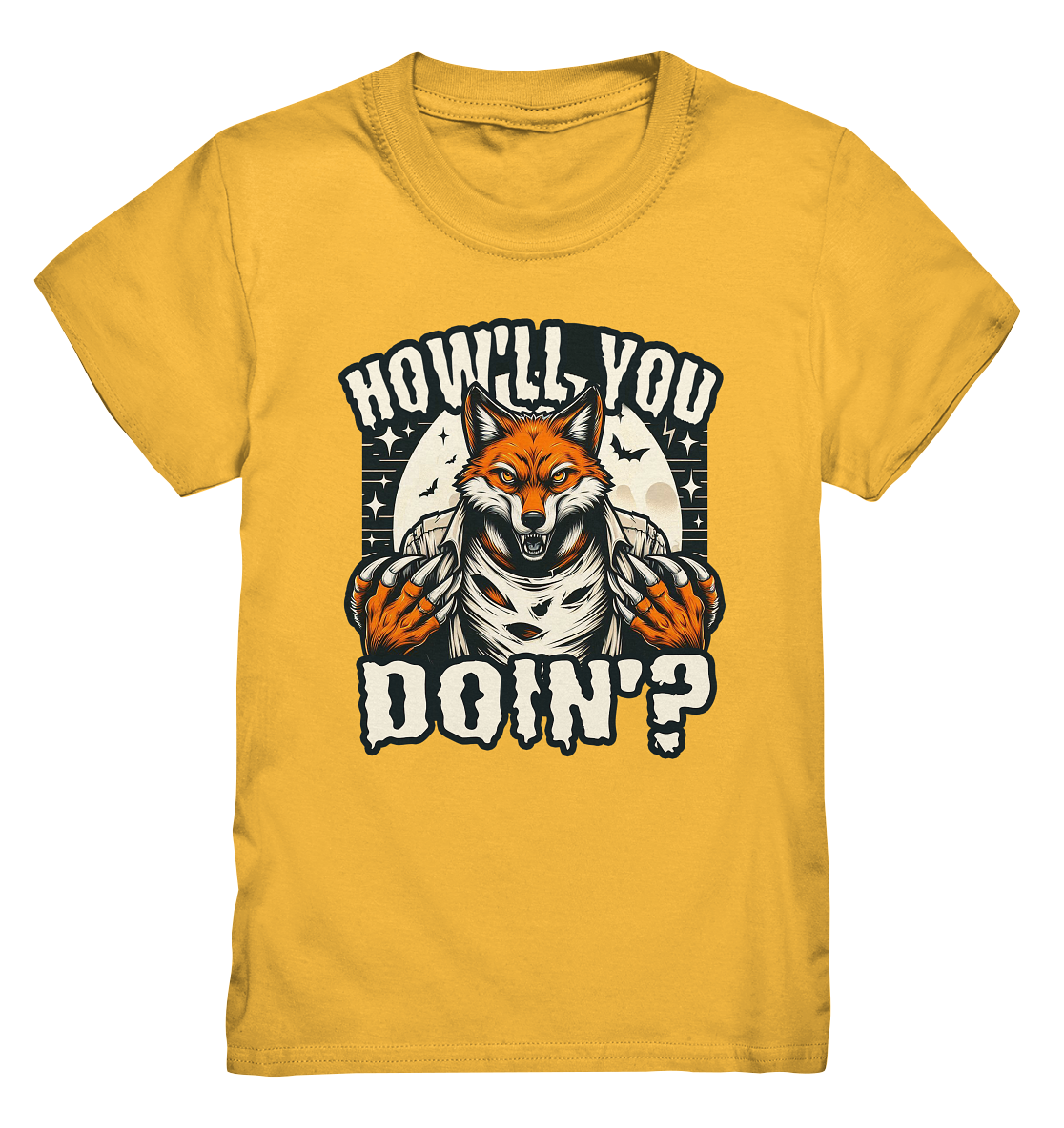 Howl You Doin' – Der wilde Fuchs im Mondlicht! - Kids Premium ShirtFaunaFeels Onlineshophowl