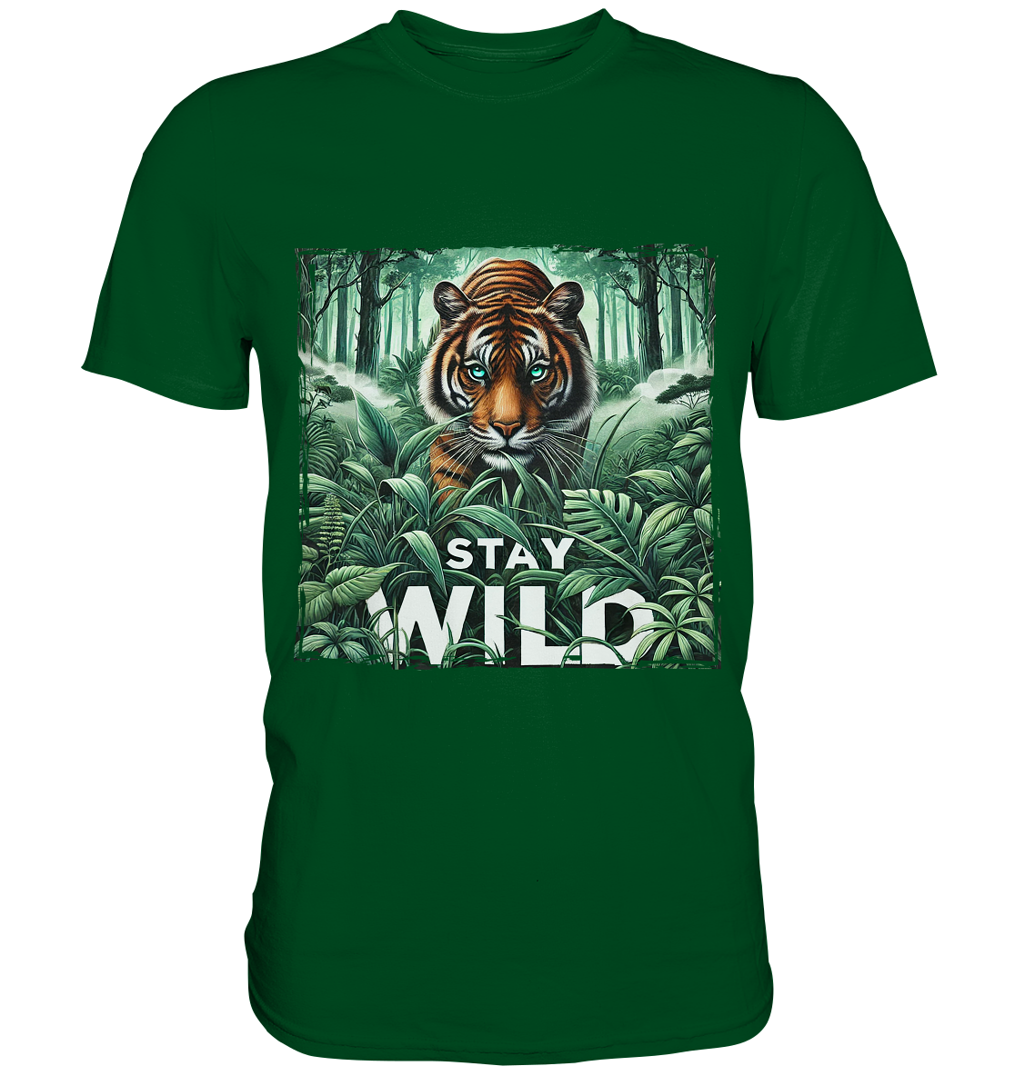 Stay Wild – Tiger im Dschungel - Premium ShirtFaunaFeels Onlineshopstay wild – tiger im dschungel - premium shirt