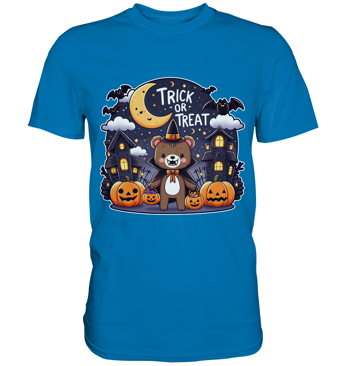 Trick or Treat – Der süßeste Bär auf Gruselmission! - Premium T-ShirtFaunaFeels OnlineshopTrick or