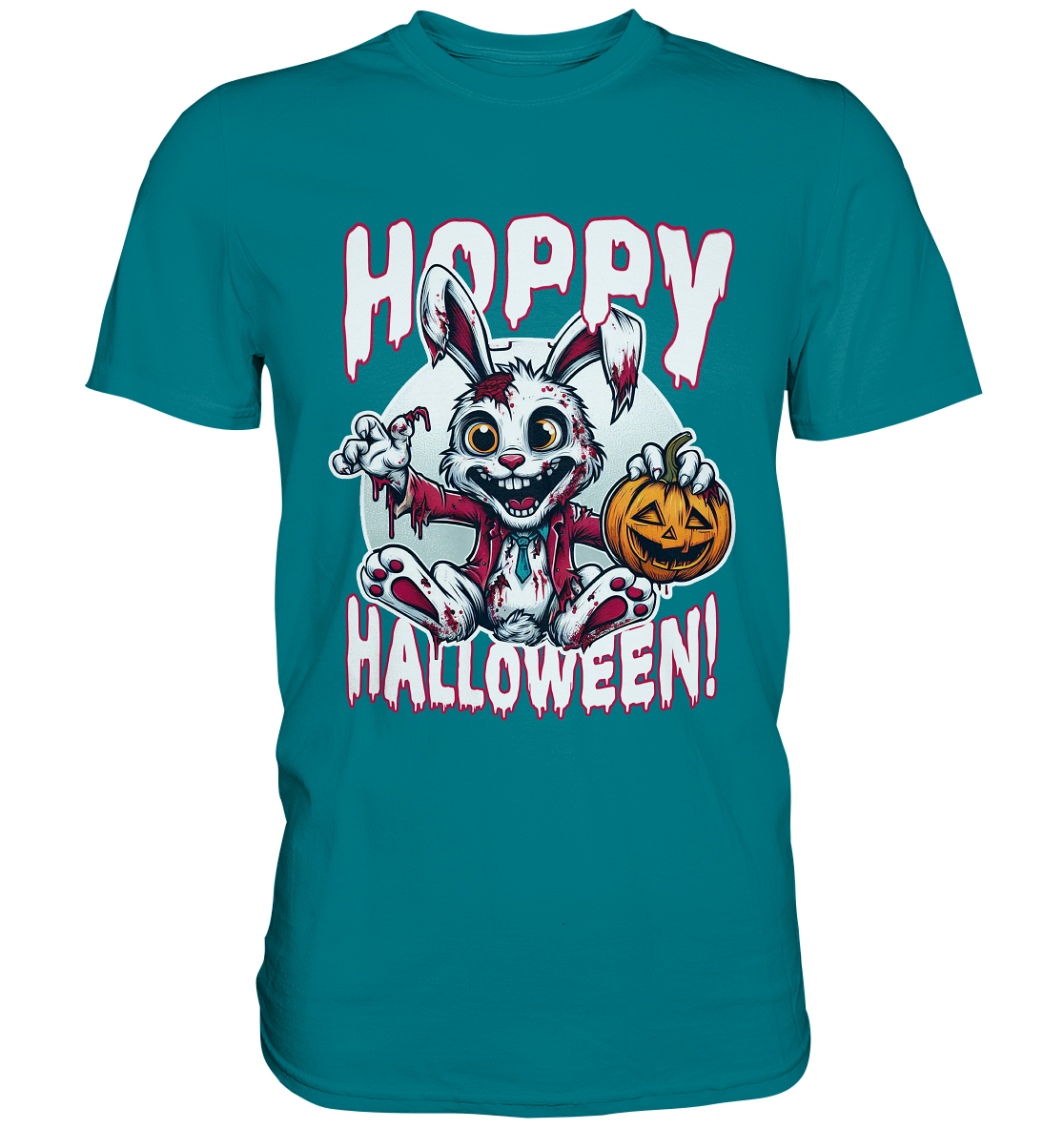 Hoppy Halloween – Der gruseligste Hase der Saison! - Premium ShirtFaunaFeels OnlineshopHoppy Halloween – Der gruseligste Hase der Saison