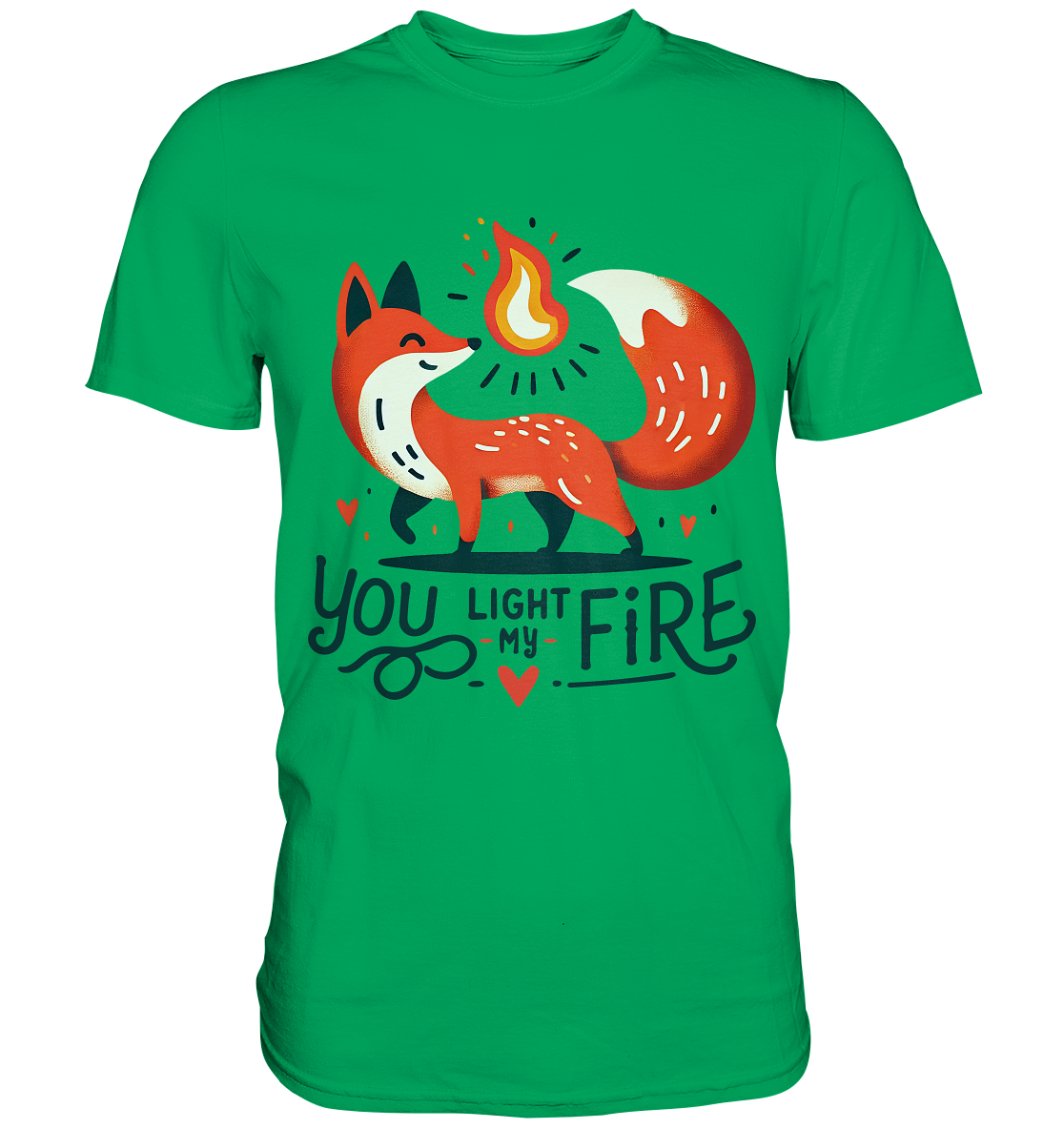 You Light My Fire - Niedlicher Fuchs mit Flamme Valentinsdesign - PremFaunaFeels OnlineshopFire - Niedlicher Fuchs mit Flamme Valentinsdesign - Premium Shirt