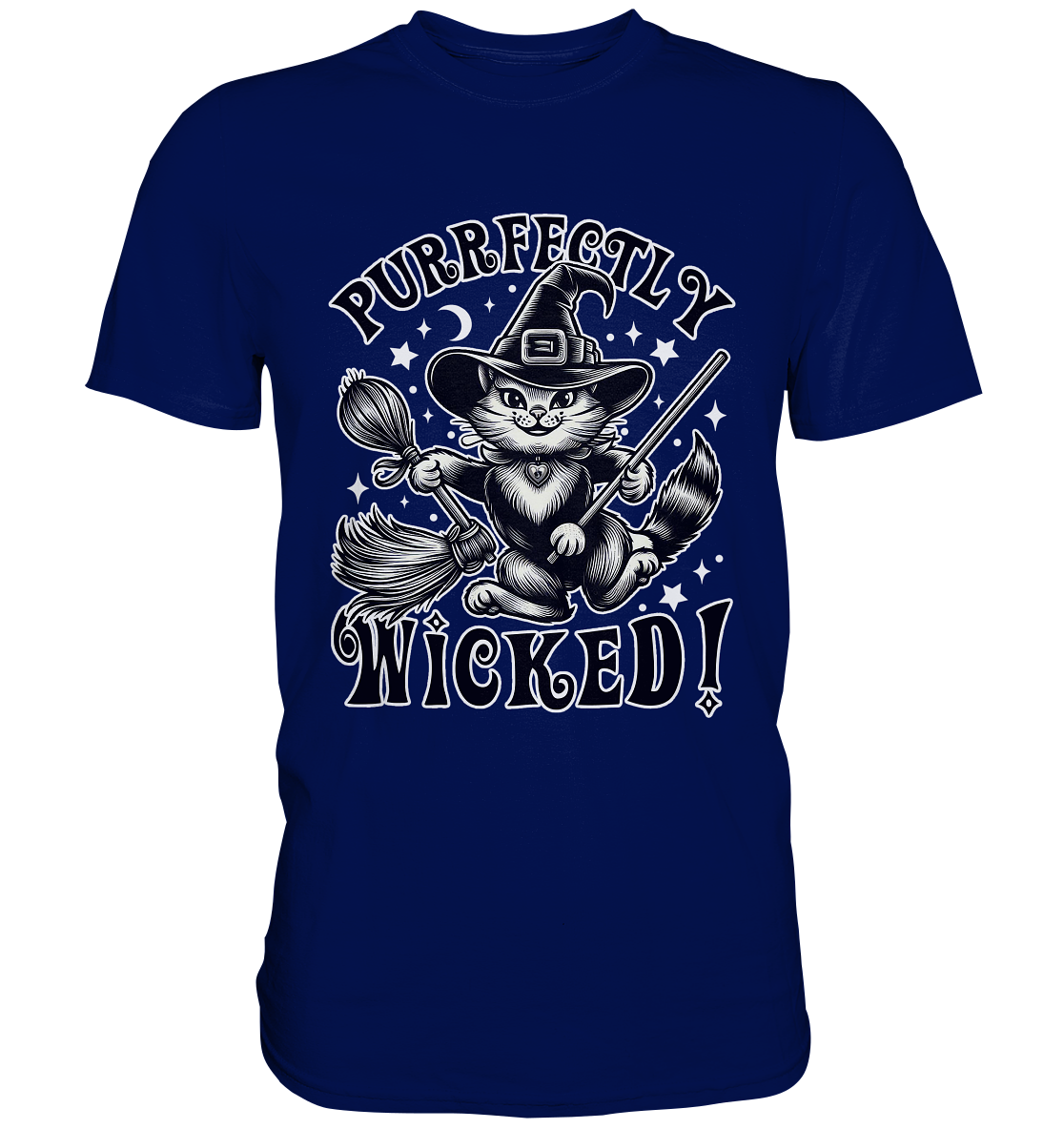 Purrfectly Wicked – Magischer Katzenzauber mit Schalk - Premium ShirtFaunaFeels Onlineshoppurrfectly wicked – magischer katzenzauber mit schalk - premium shirt