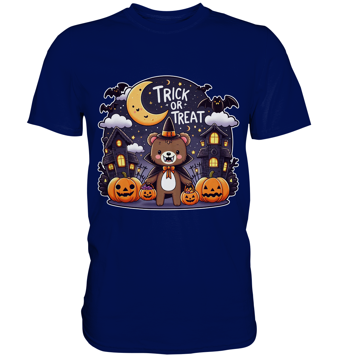 Trick or Treat – Der süßeste Bär auf Gruselmission! - Premium T-ShirtFaunaFeels OnlineshopTrick or