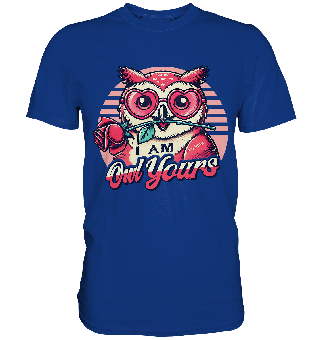 I Am Owl Yours - Verliebte Eule mit Herz-Sonnenbrille und Rose - PremiFaunaFeels OnlineshopOwl