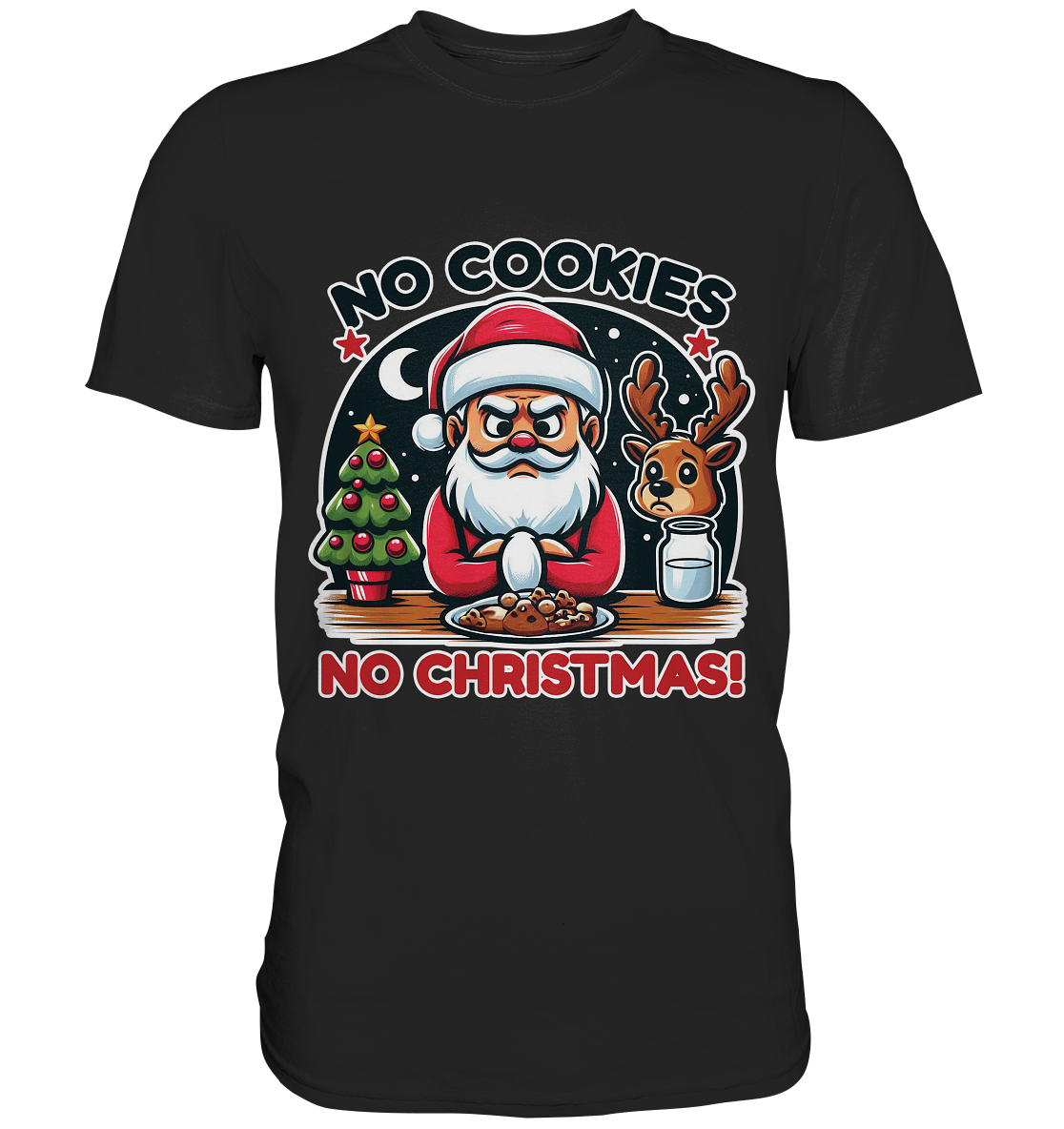 No Cookies, No Christmas – Der hungrige Weihnachtsmann! - Premium ShirFaunaFeels OnlineshopChristmas – Der hungrige Weihnachtsmann