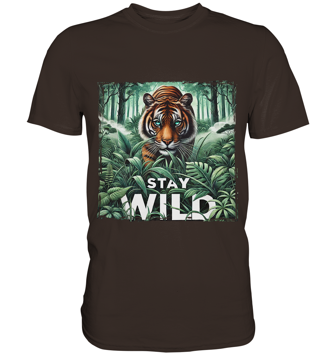 Stay Wild – Tiger im Dschungel - Premium ShirtFaunaFeels Onlineshopstay wild – tiger im dschungel - premium shirt