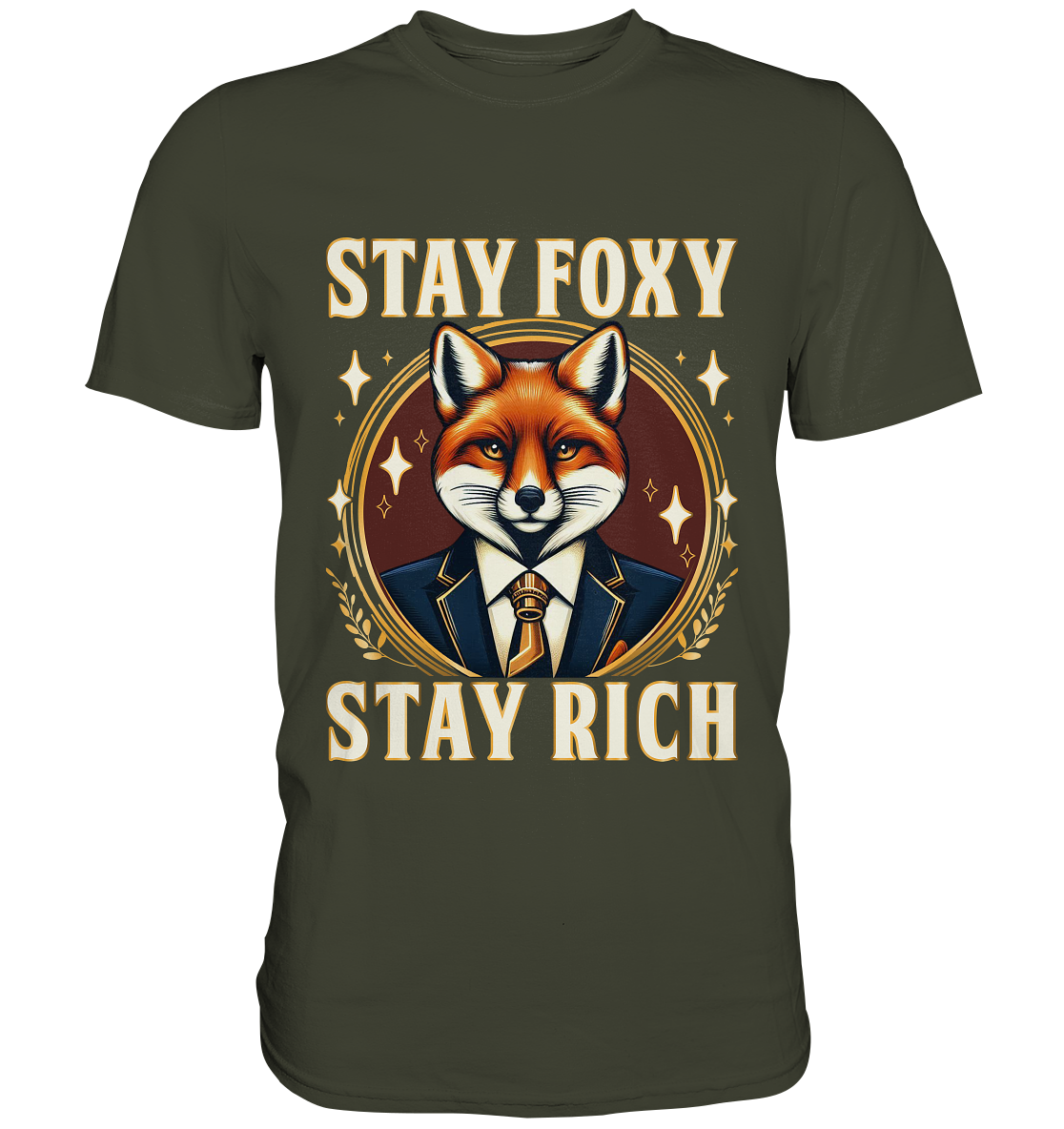 Stay Foxy Stay Rich – Geschäftstüchtiger Fuchs - Premium ShirtFaunaFeels OnlineshopStay Foxy Stay Rich – Geschäftstüchtiger Fuchs - Premium Shirt