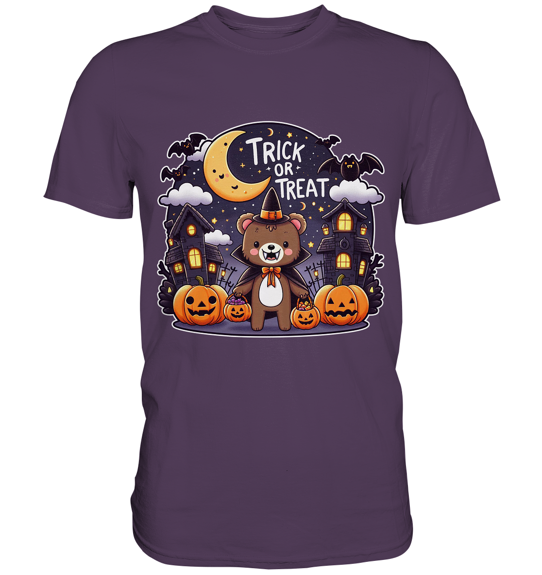 Trick or Treat – Der süßeste Bär auf Gruselmission! - Premium T-ShirtFaunaFeels OnlineshopTrick or