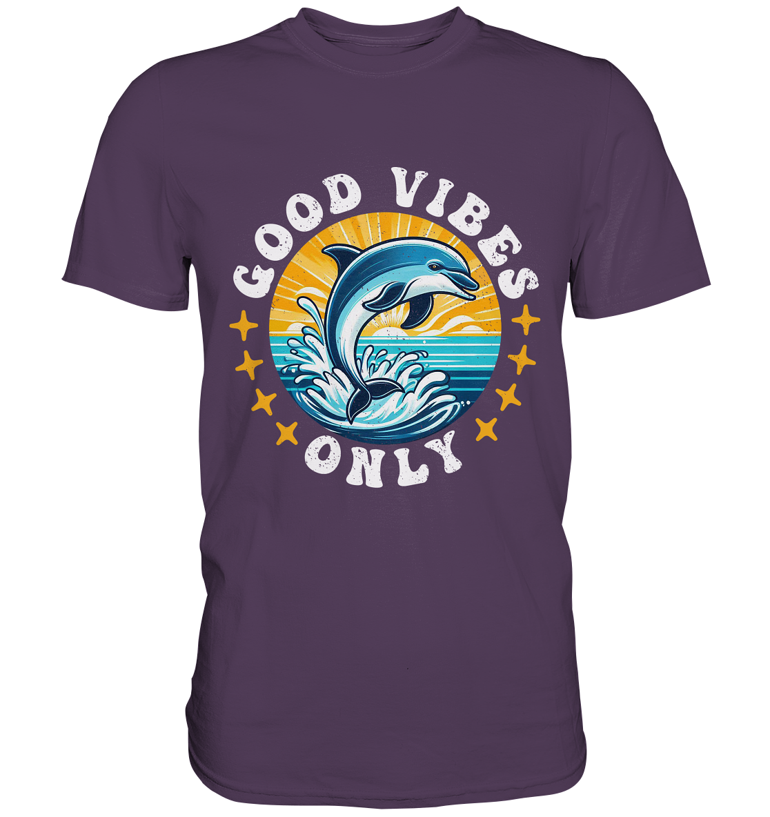 Good Vibes Only – Fröhlicher Delfin - Premium ShirtFaunaFeels OnlineshopGood Vibes