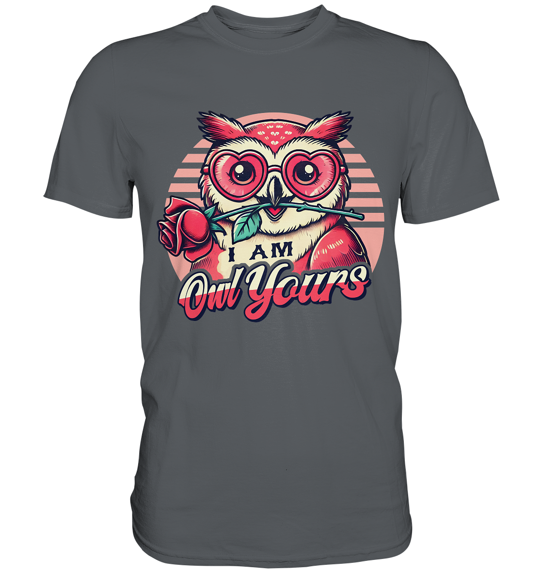 I Am Owl Yours - Verliebte Eule mit Herz-Sonnenbrille und Rose - PremiFaunaFeels OnlineshopOwl