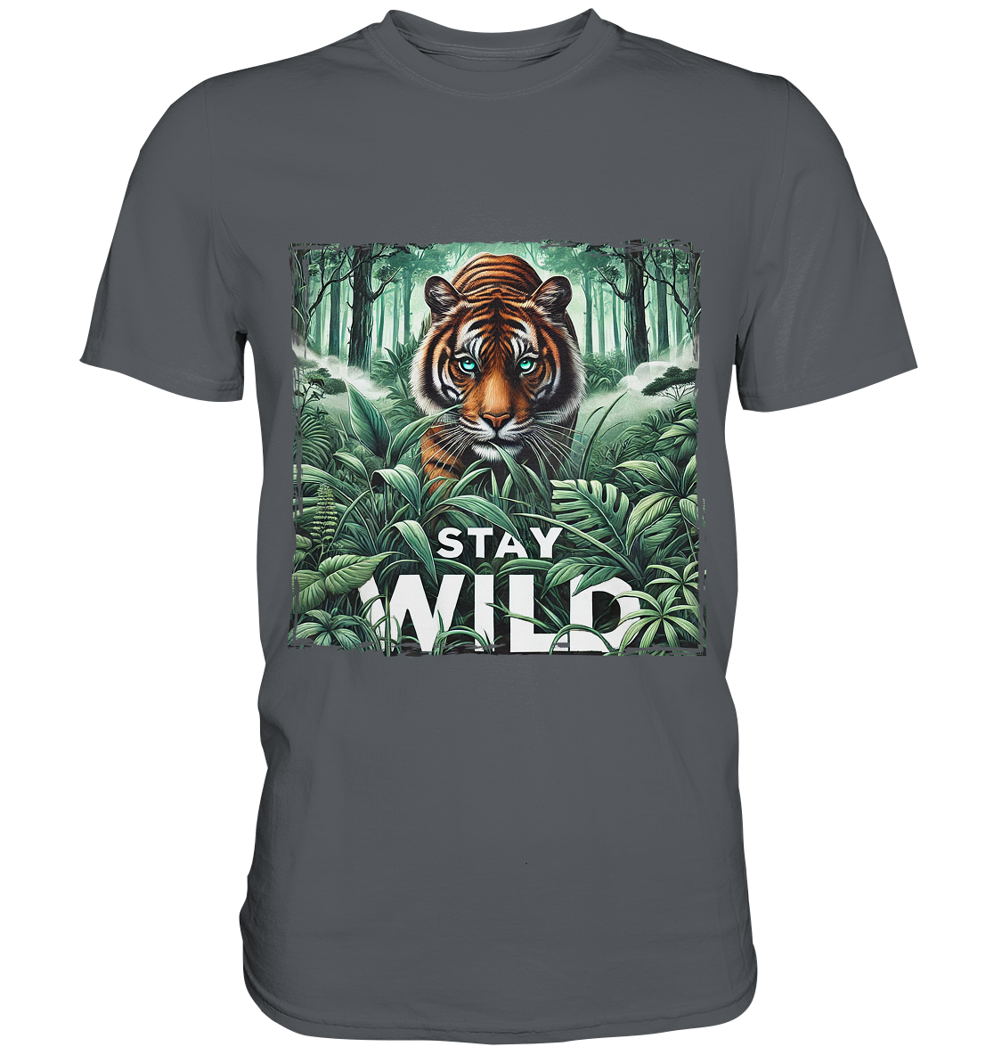 Stay Wild – Tiger im Dschungel - Premium ShirtFaunaFeels Onlineshopstay wild – tiger im dschungel - premium shirt