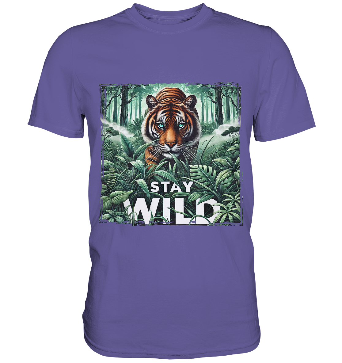 Stay Wild – Tiger im Dschungel - Premium ShirtFaunaFeels Onlineshopstay wild – tiger im dschungel - premium shirt