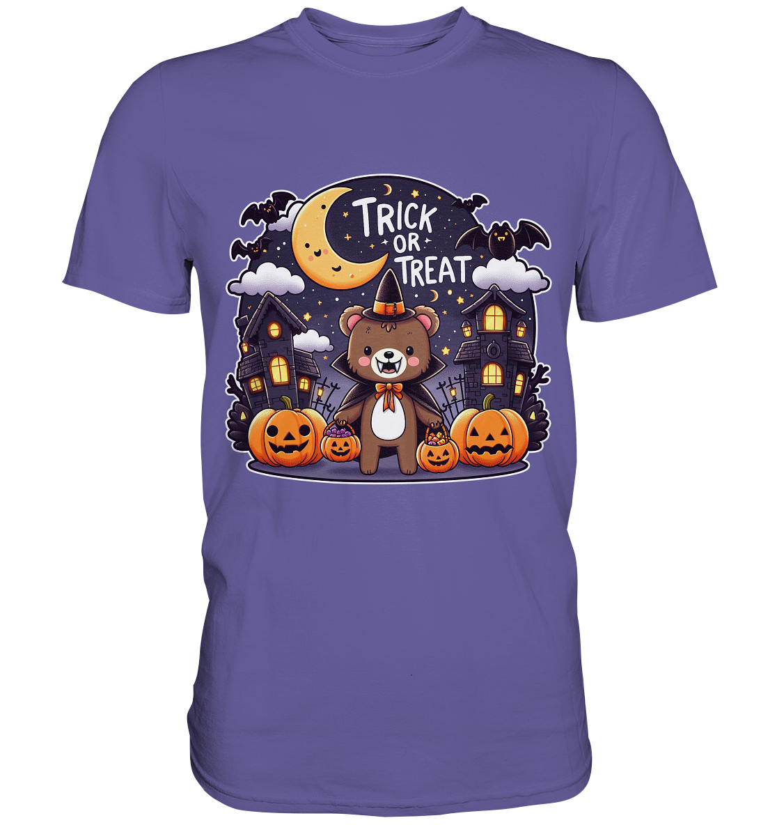 Trick or Treat – Der süßeste Bär auf Gruselmission! - Premium T-ShirtFaunaFeels OnlineshopTrick or